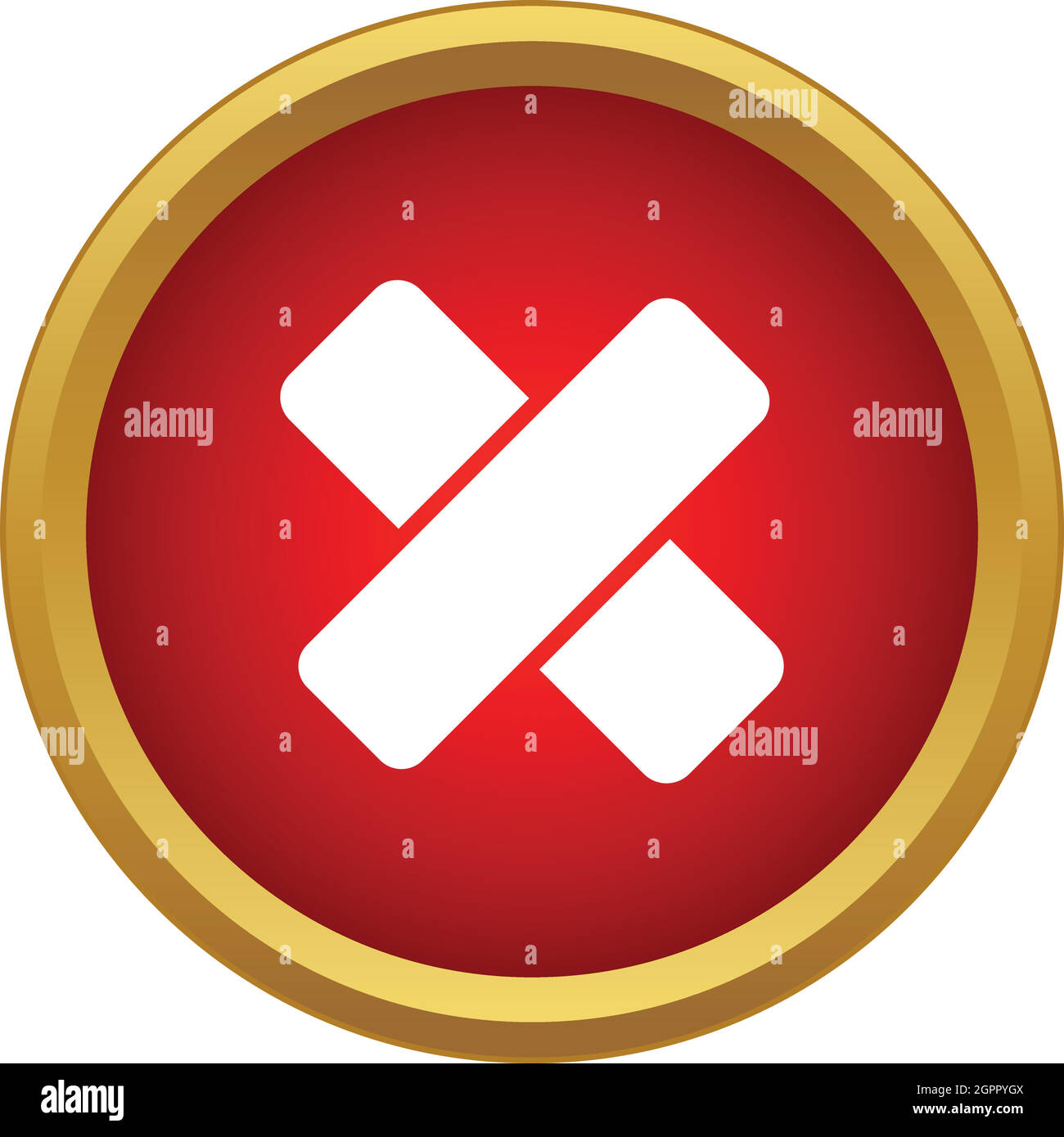 First aid medical plaster icon, simple style Stock Vector