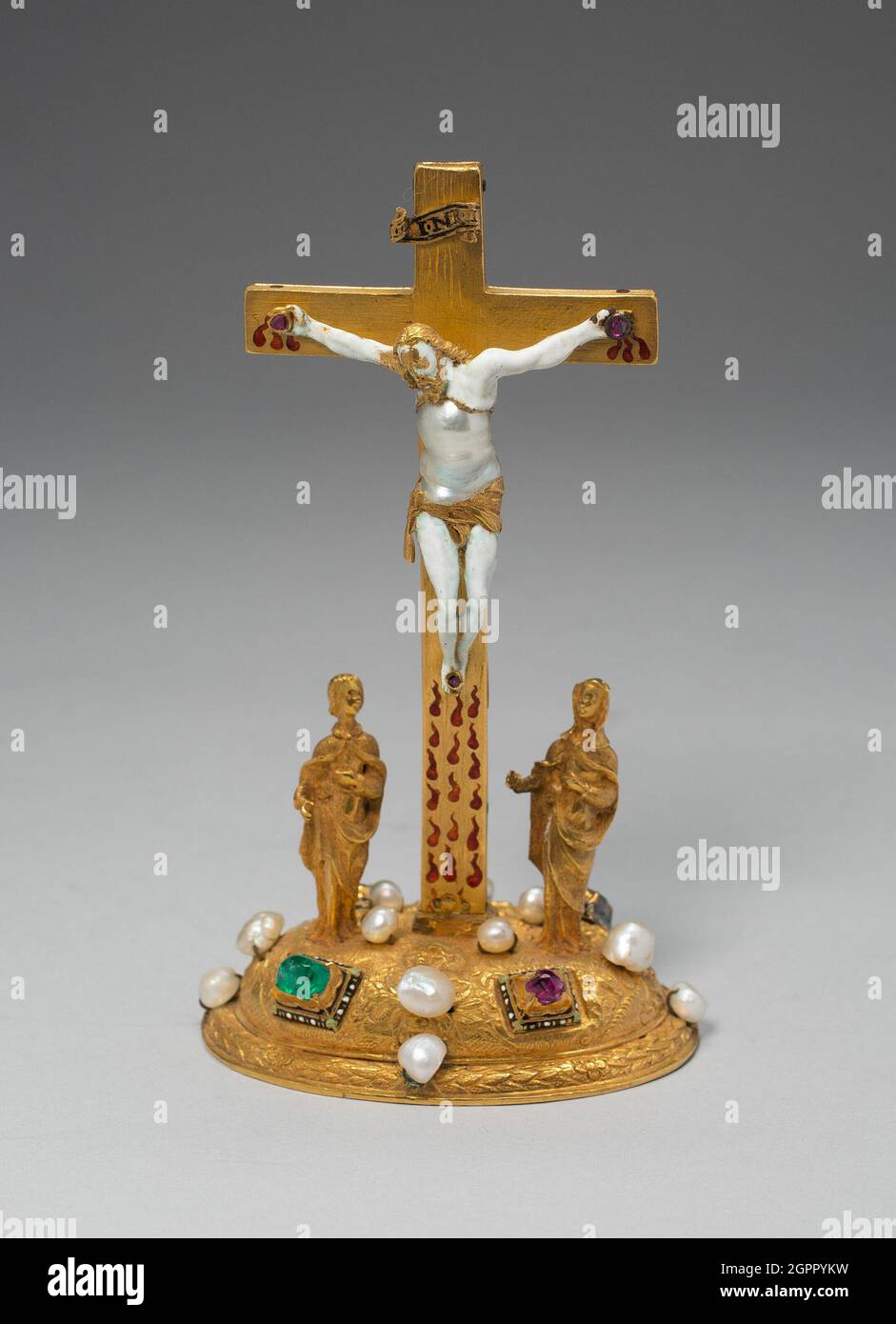 Christ on the Cross with the Virgin and Saint John the Evangelist ...