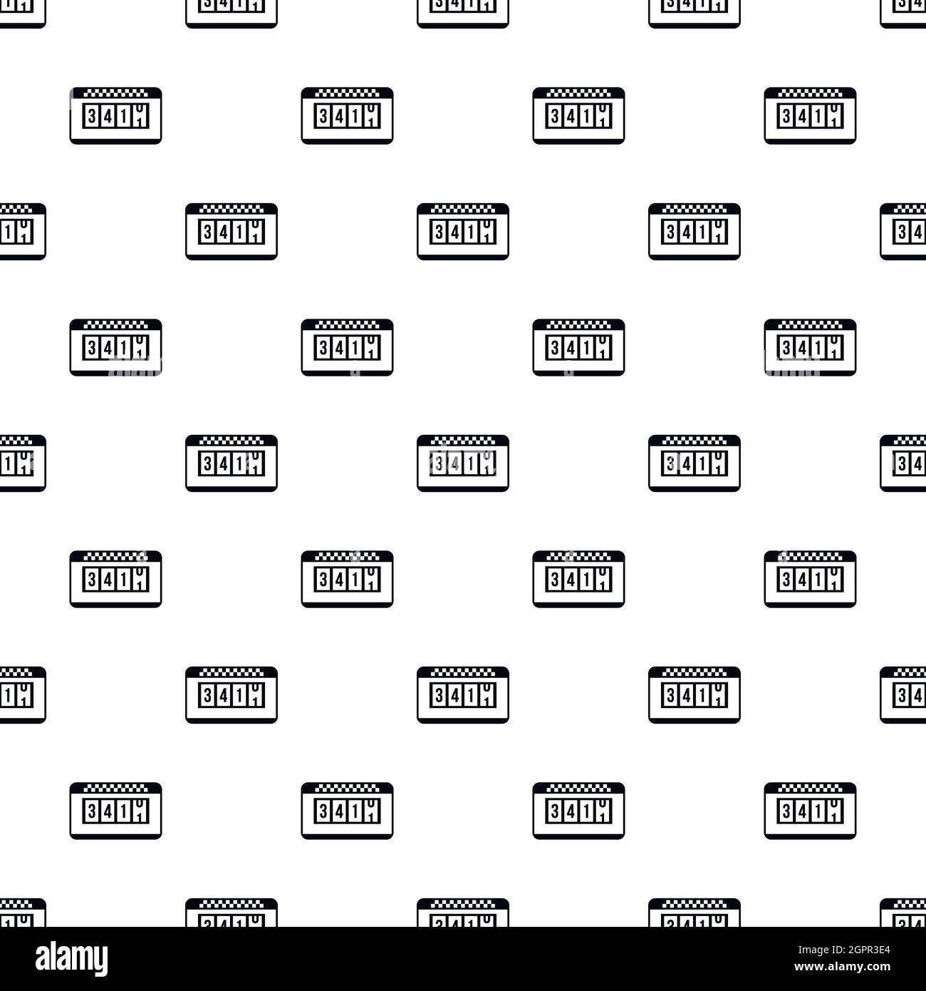 Taximeter pattern, simple style Stock Vector