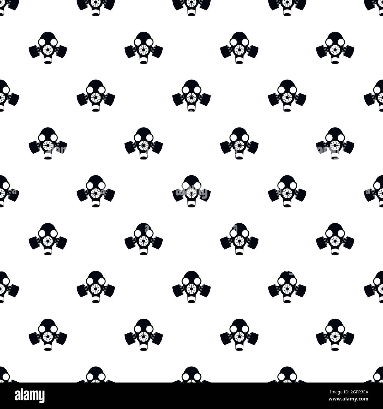 Gas mask pattern, simple style Stock Vector