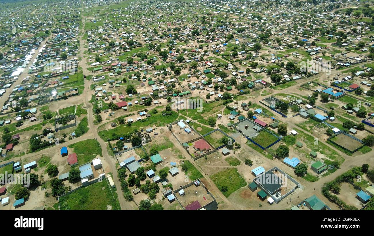 Aerial view of the city of Juba, South Sudan. Stock Photo