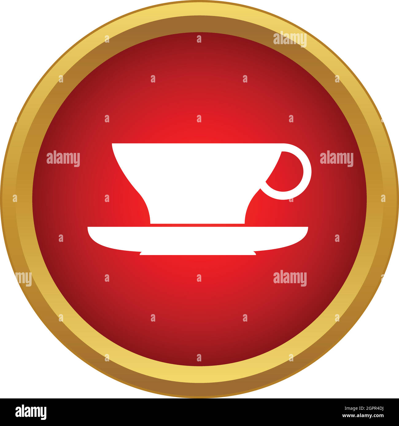 Cup and saucer icon in simple style Stock Vector Image & Art Alamy