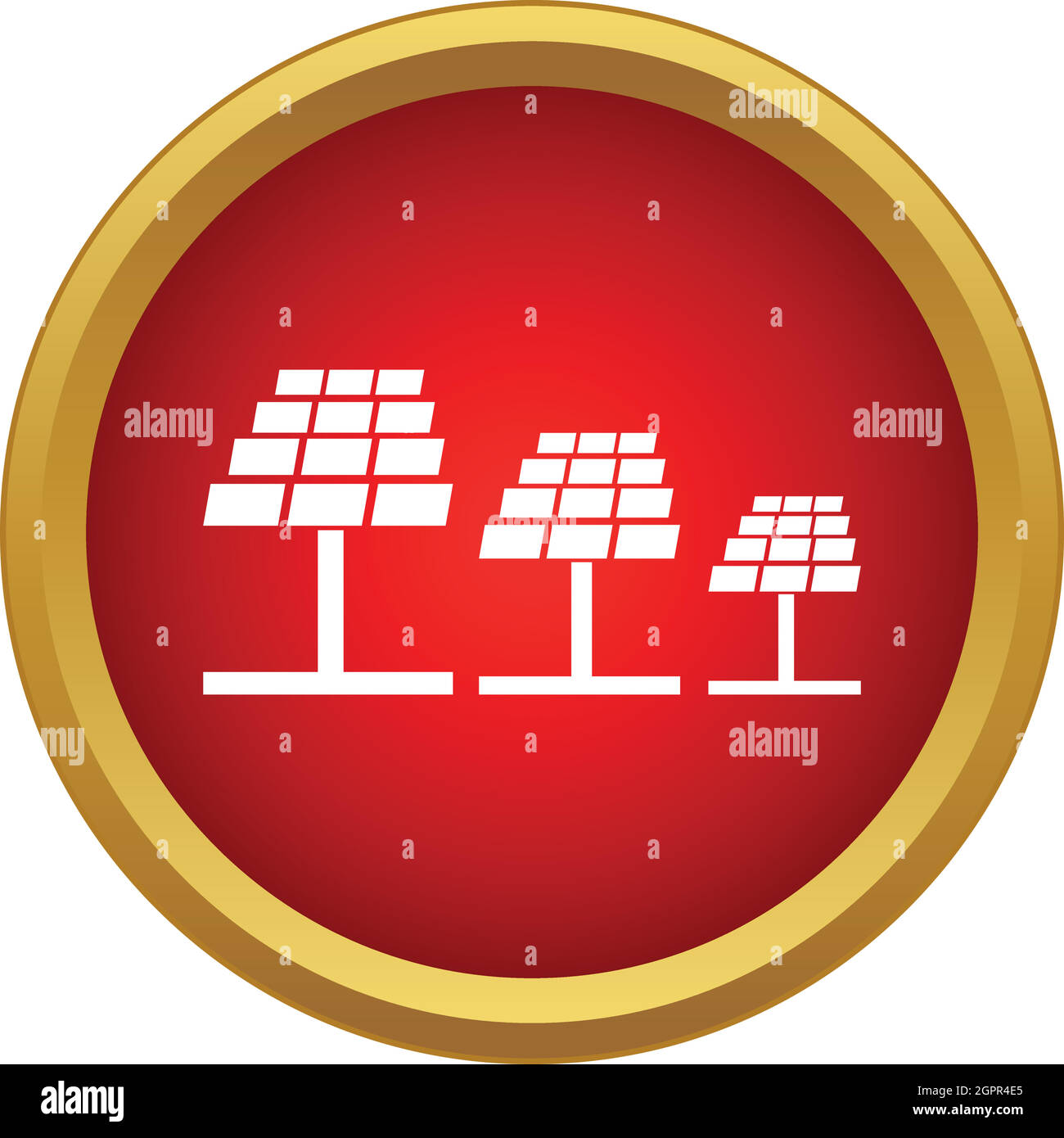 Solar panels icon, simple style Stock Vector