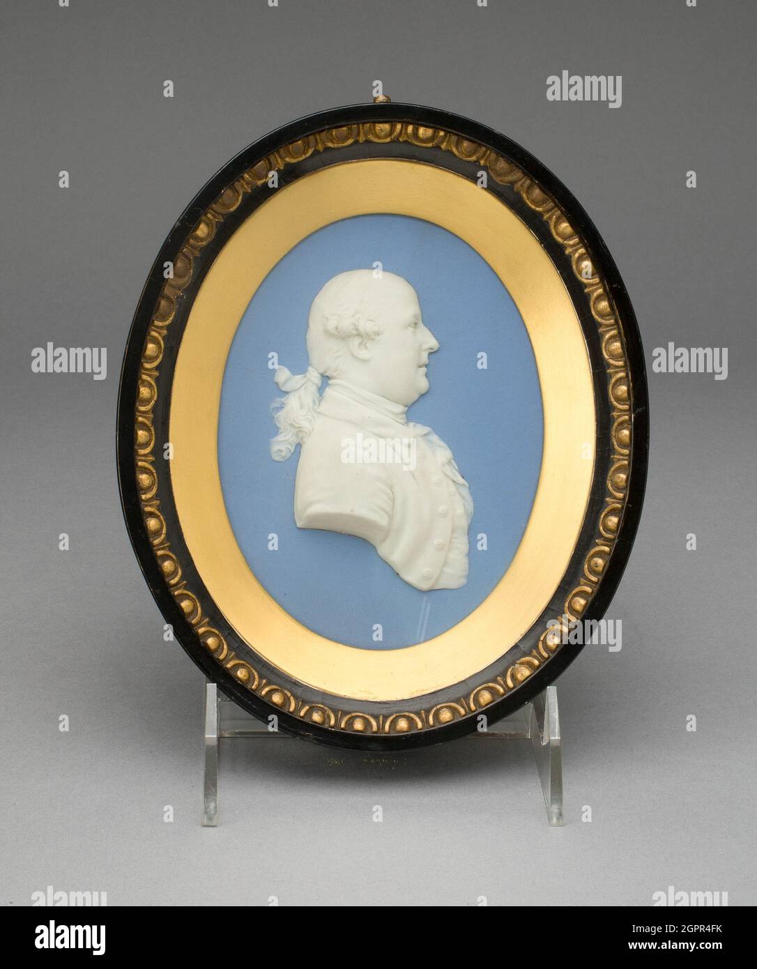 Medallion with Portrait of Thomas Bentley, Burslem, c. 1775. Stock Photo