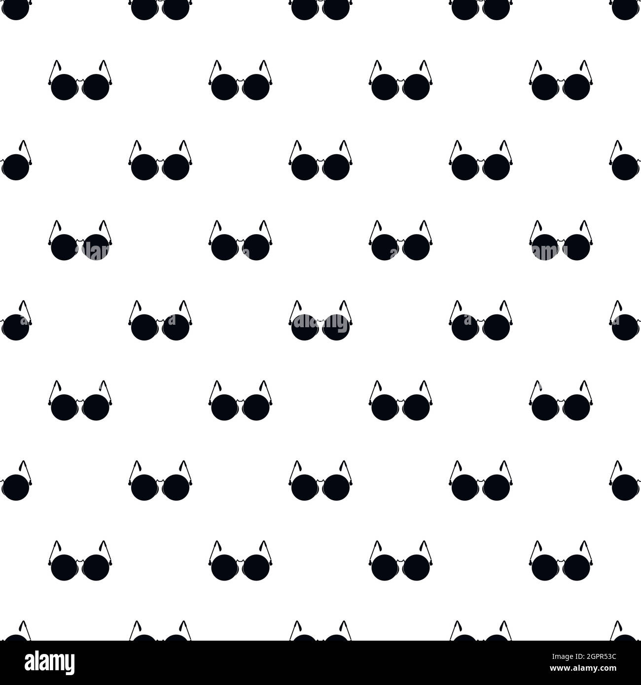 Glasses for blind pattern, simple style Stock Vector