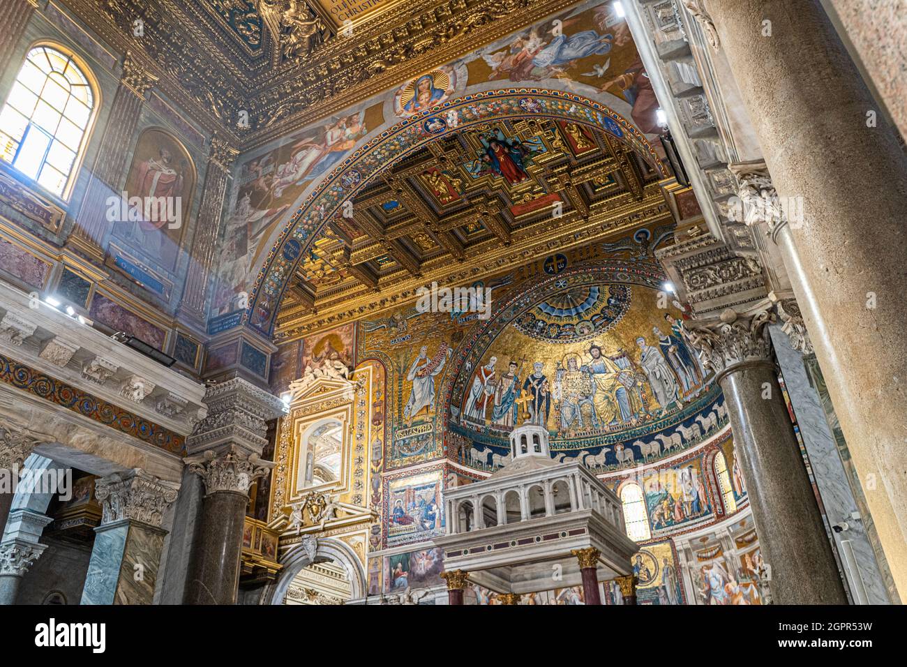 Rome, Italy Interior f Basilica of Santa Maria (Our Lady) in
