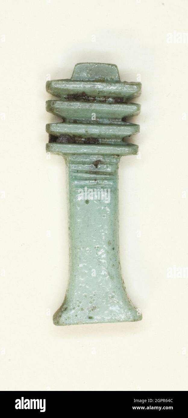 Amulet of a Djed Pillar, Egypt, Third Intermediate Period-Ptolemaic Period (about 1069-30 BCE). Stock Photo