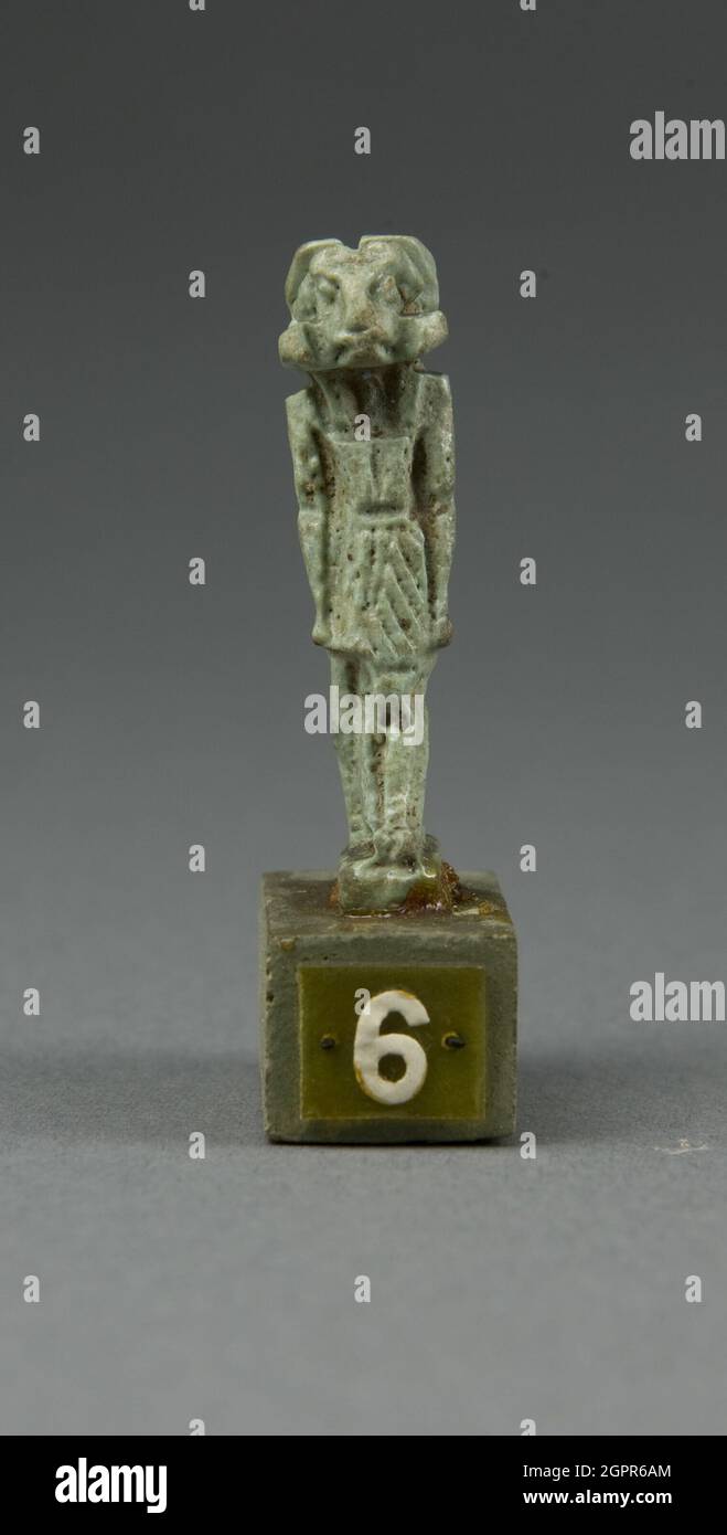 Amulet of the God Khnum, Egypt, Third Intermediate Period, Dynasty 21-25 (1070-656 BCE). Stock Photo