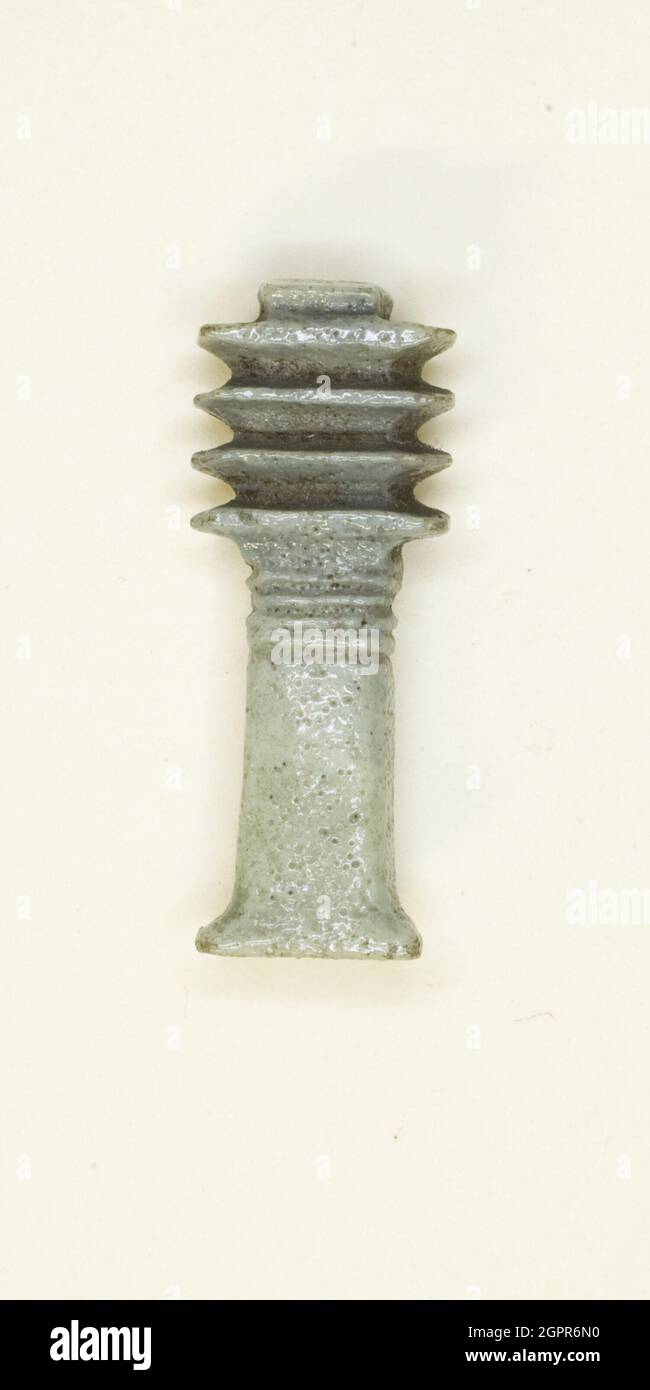 Amulet of a Djed Pillar, Egypt, Late Period, Dynasties 26-31 (664-332 BCE). Stock Photo