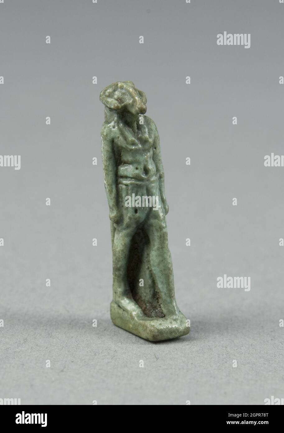 Amulet of the God Khnum, Egypt, Ptolemaic Period (332-30 BCE). Stock Photo