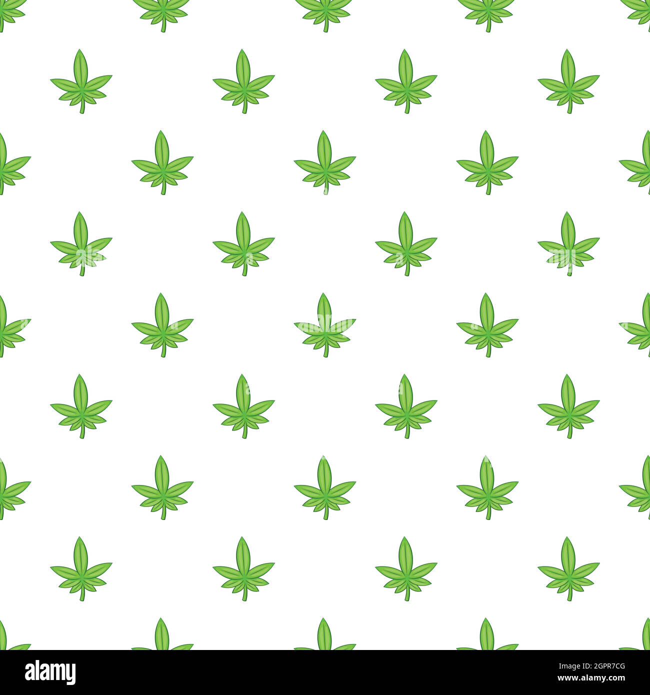 Marijuana leaf pattern, cartoon style Stock Vector