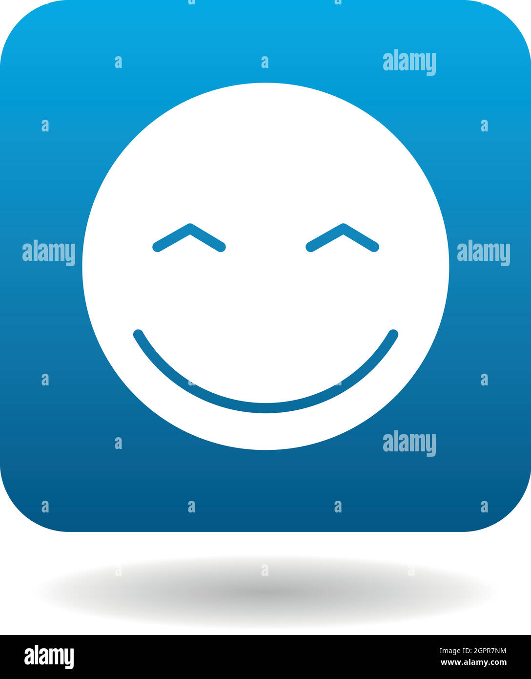 Smiling emoticon with smiling eyes icon Stock Vector