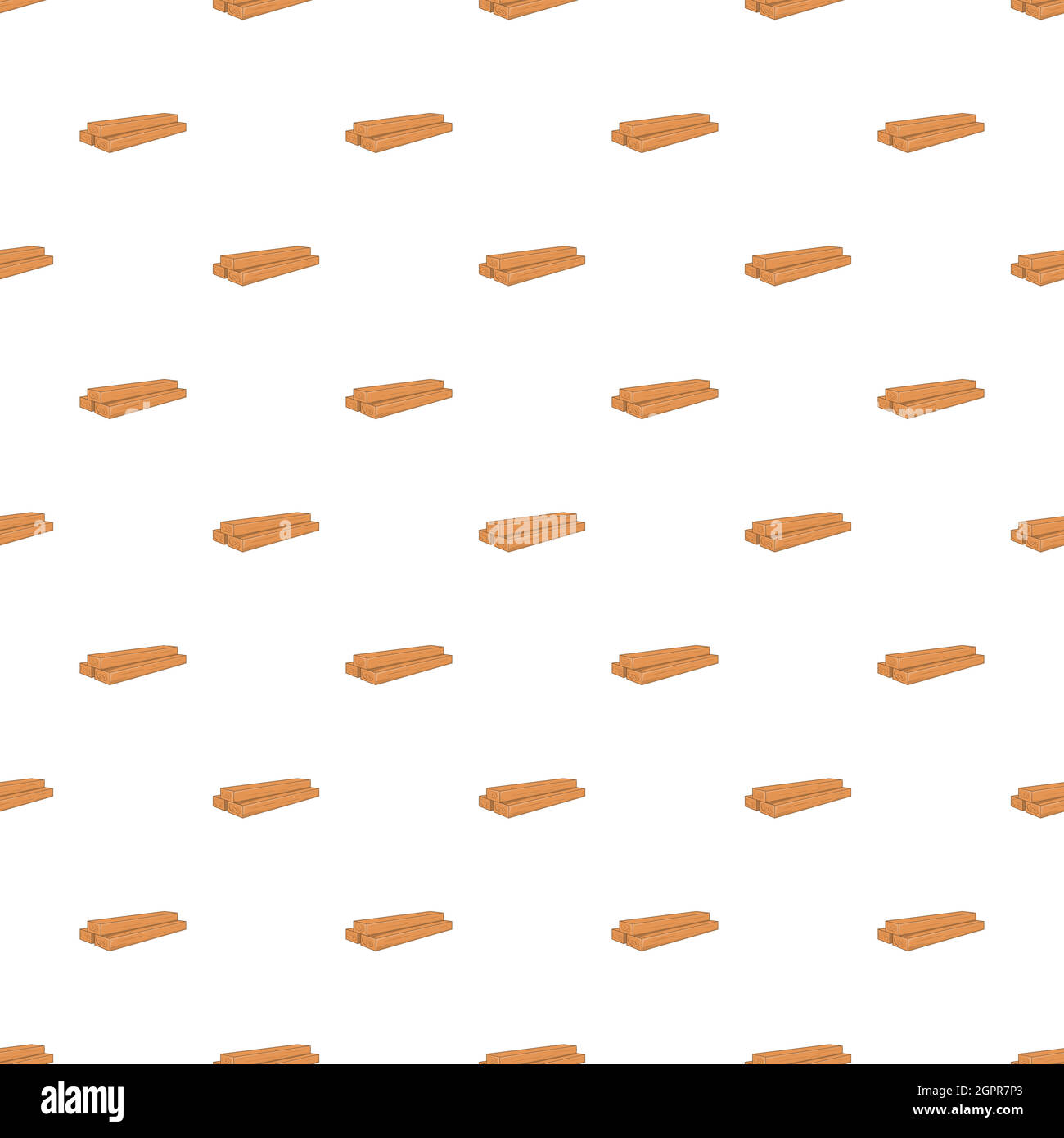 Wood planks pattern, cartoon style Stock Vector