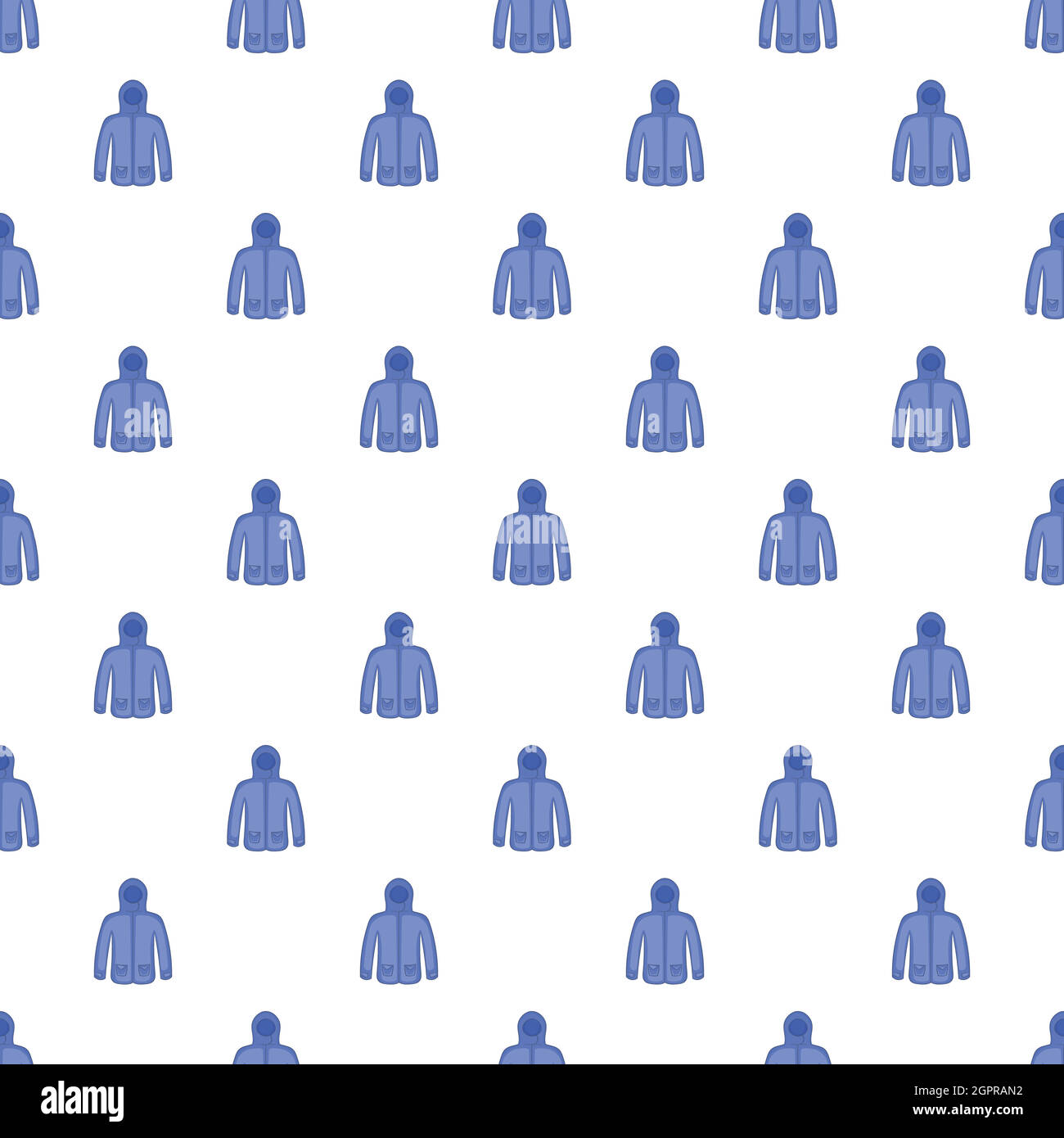 Jacket with hood pattern, cartoon style Stock Vector