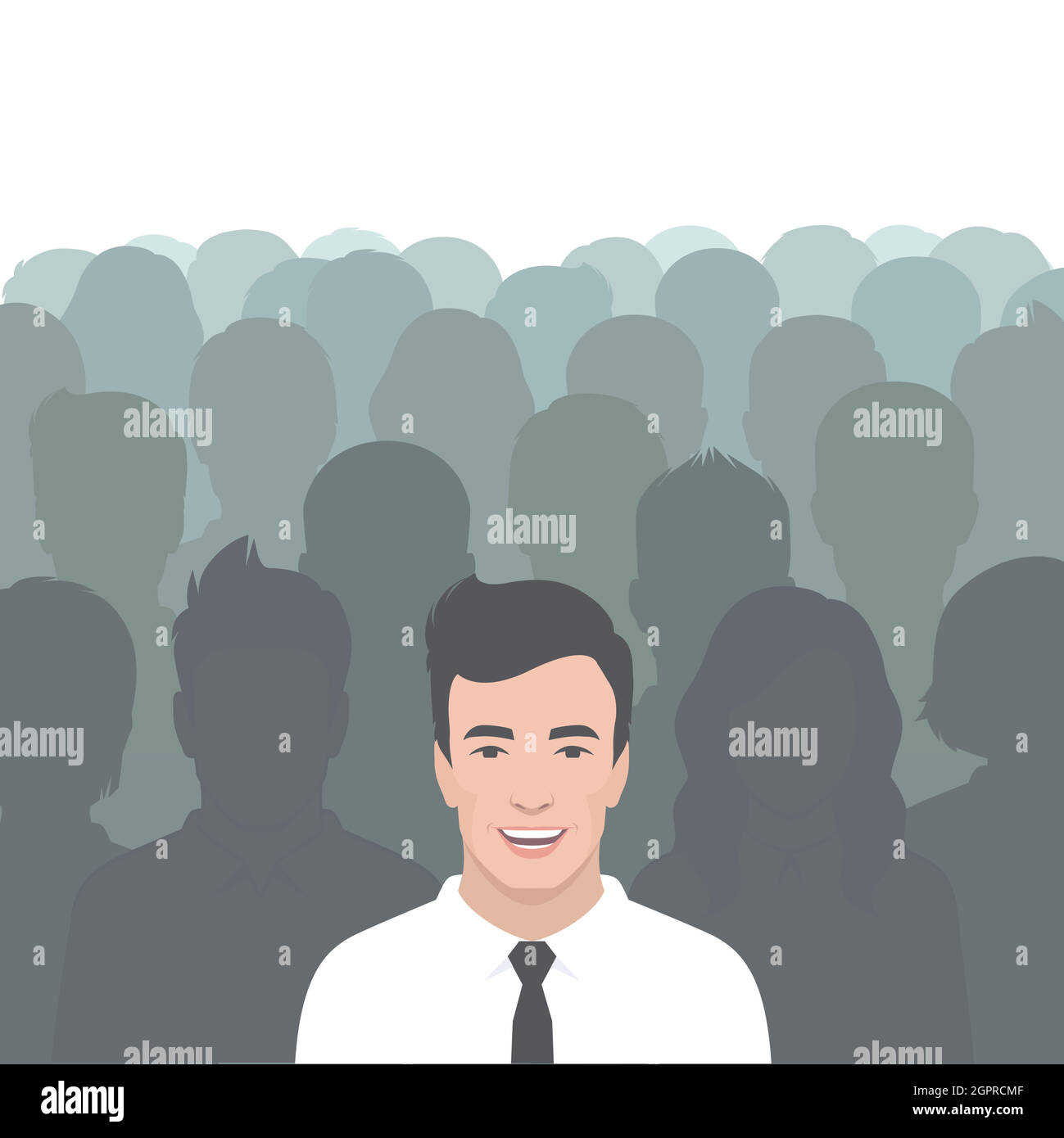 person in crowd Stock Vector