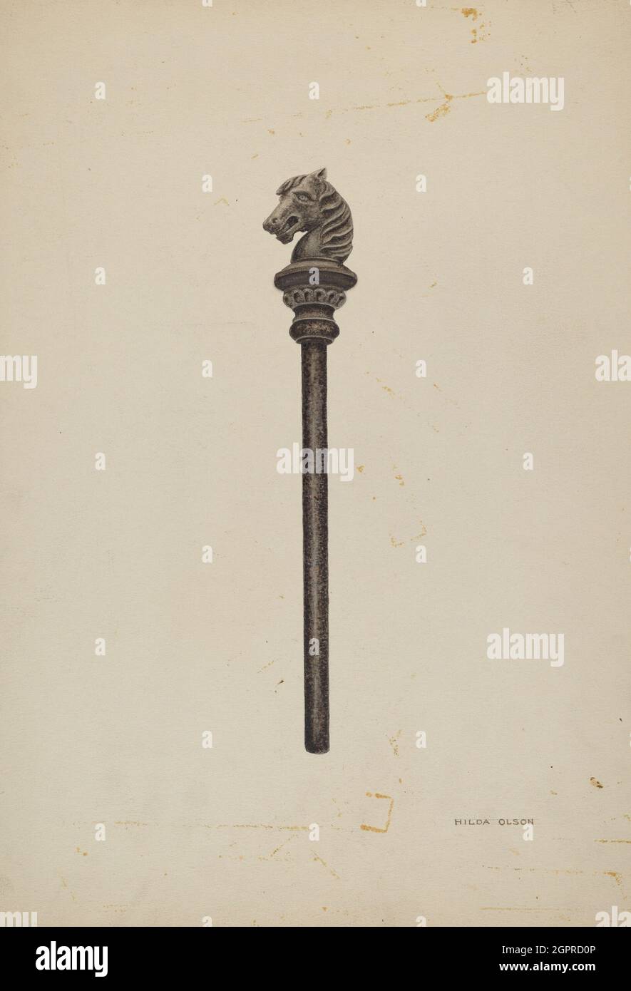 Horse Head Hitching Post, c. 1939 Stock Photo - Alamy