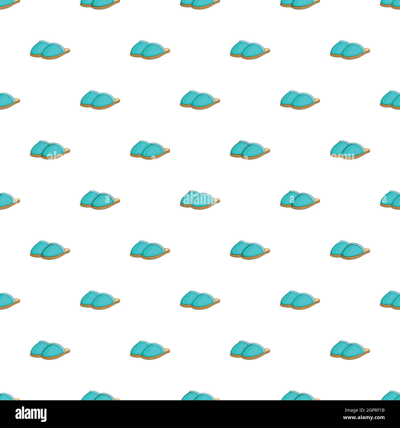 Home slippers pattern, cartoon style Stock Vector