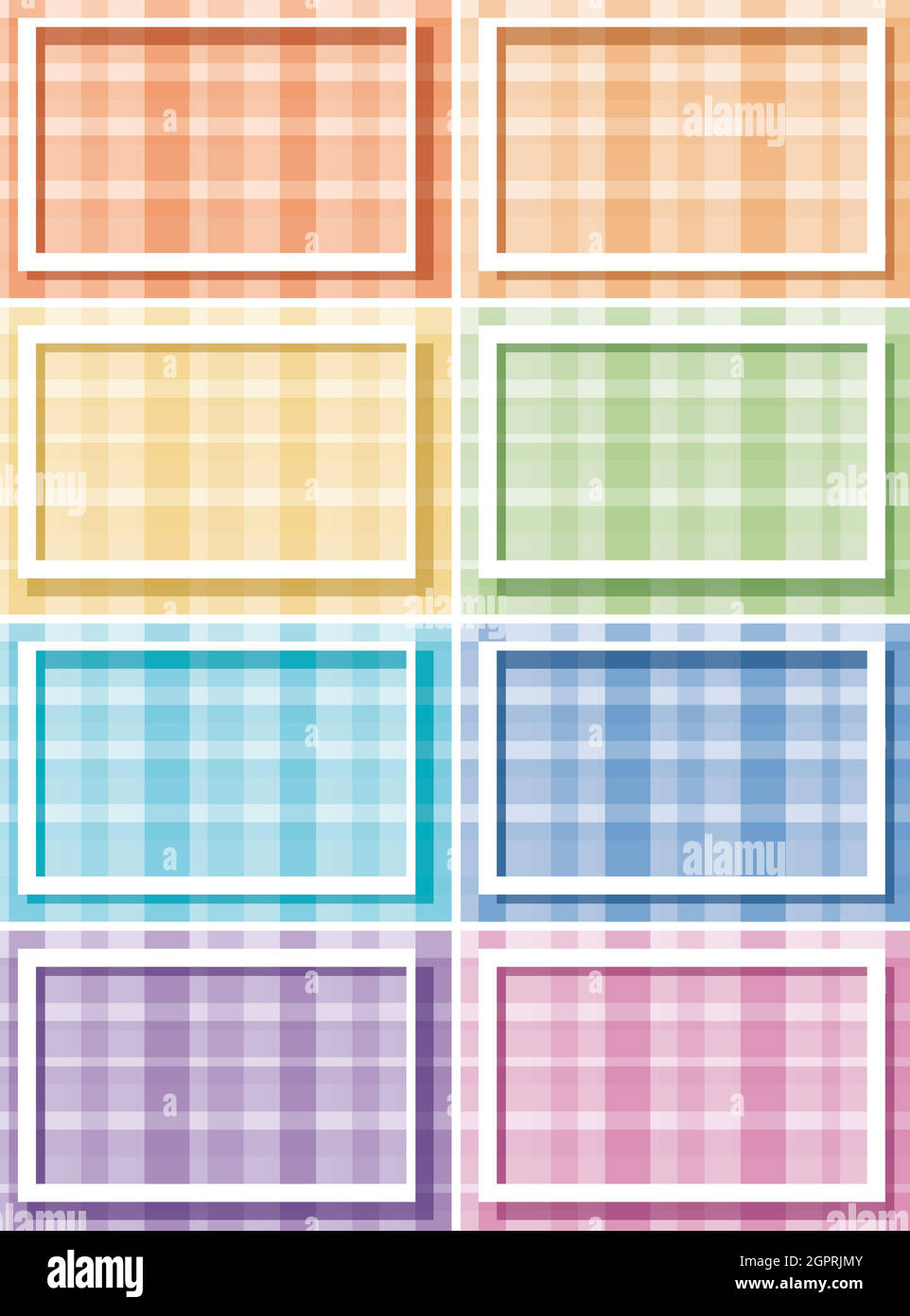 Frame template with plated colors Stock Vector
