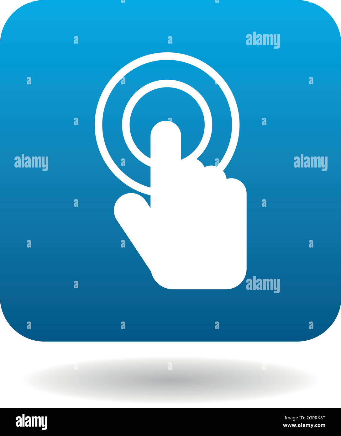 Click hand icon in simple style Stock Vector