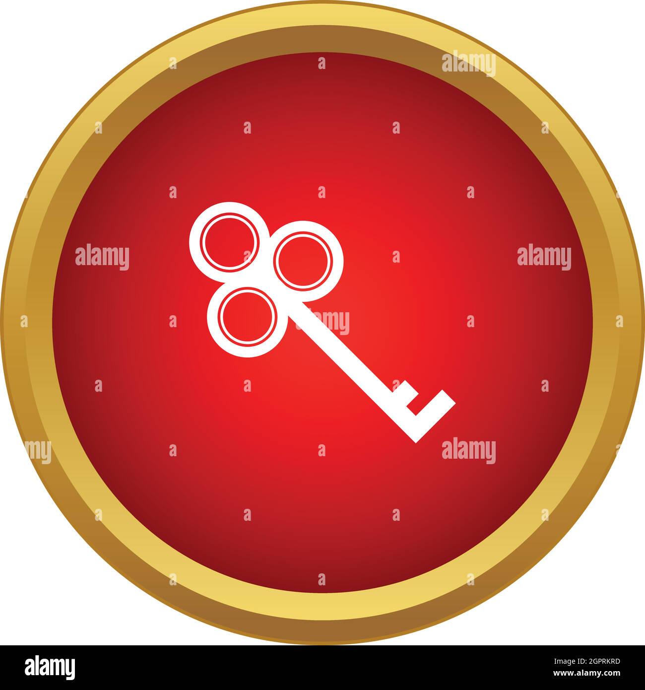Vintage key icon in simple style Stock Vector