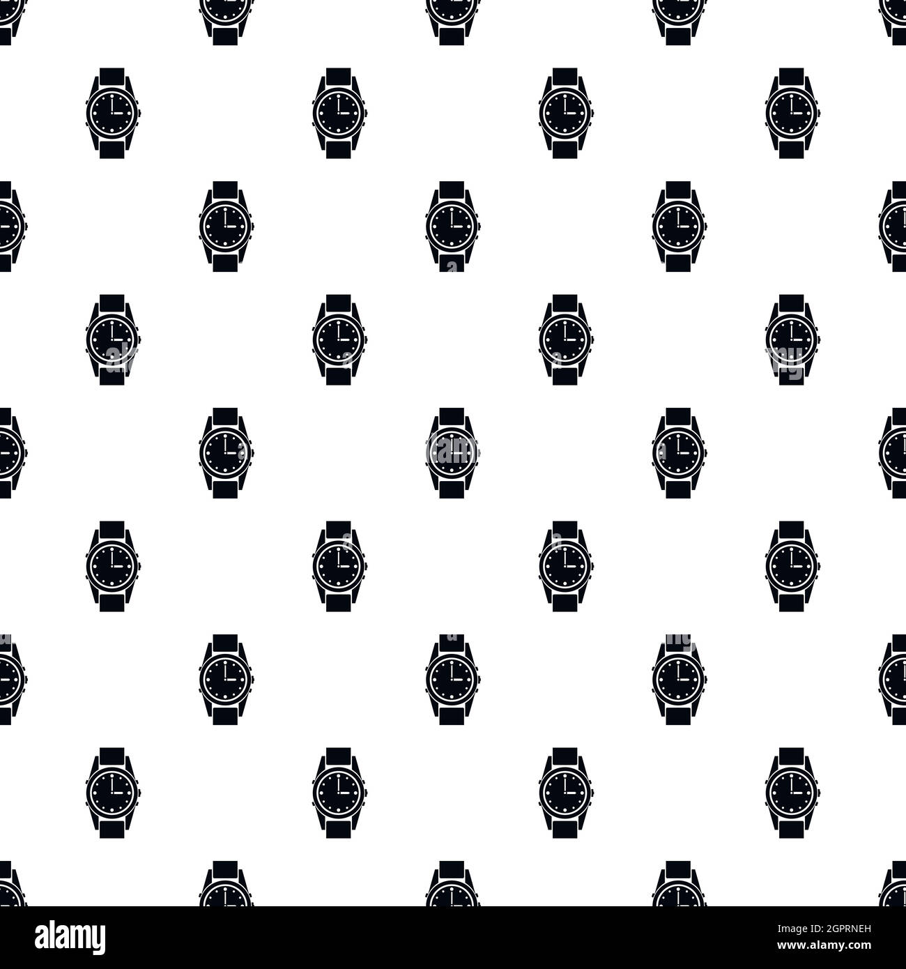 Wrist watch pattern, simple style Stock Vector
