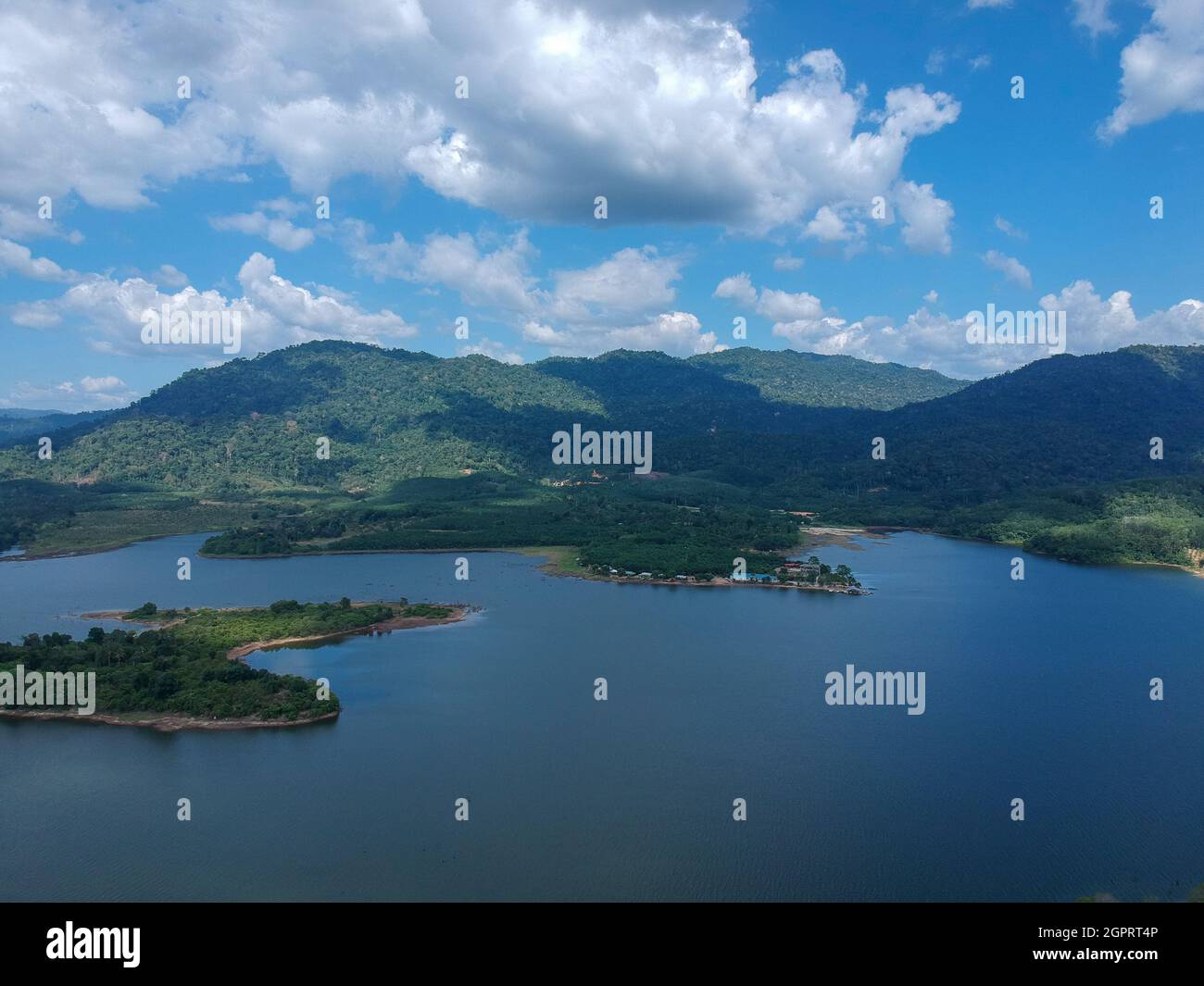 Dramatic And Beautiful Aerial View Lake Of Beris Or Tasik Beris During Morning At Sik Kedah Malaysia Stock Photo Alamy