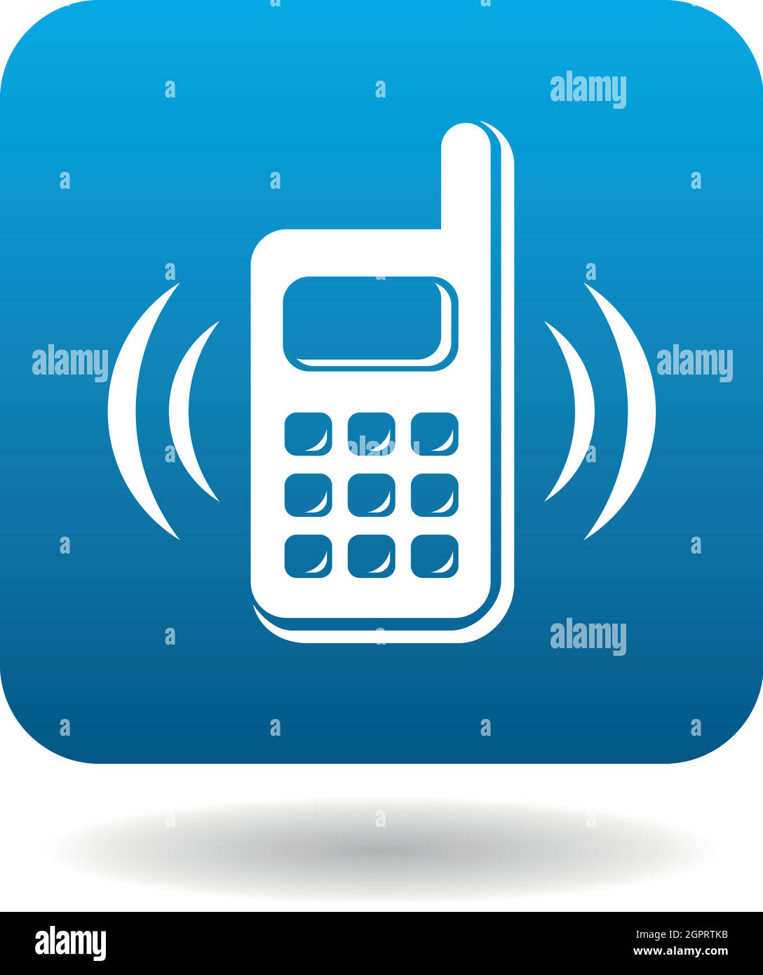 Consultation by phone icon, flat style Stock Vector