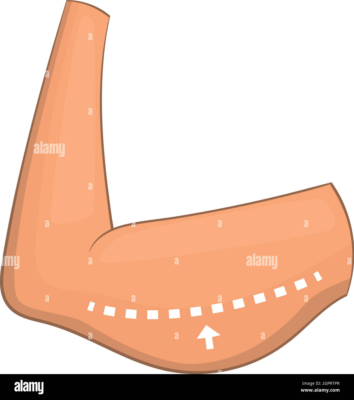 Upper arm surgery correction icon, cartoon style Stock Vector Image