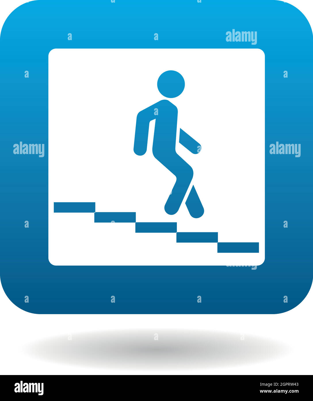 Sign escalator icon, simple style Stock Vector