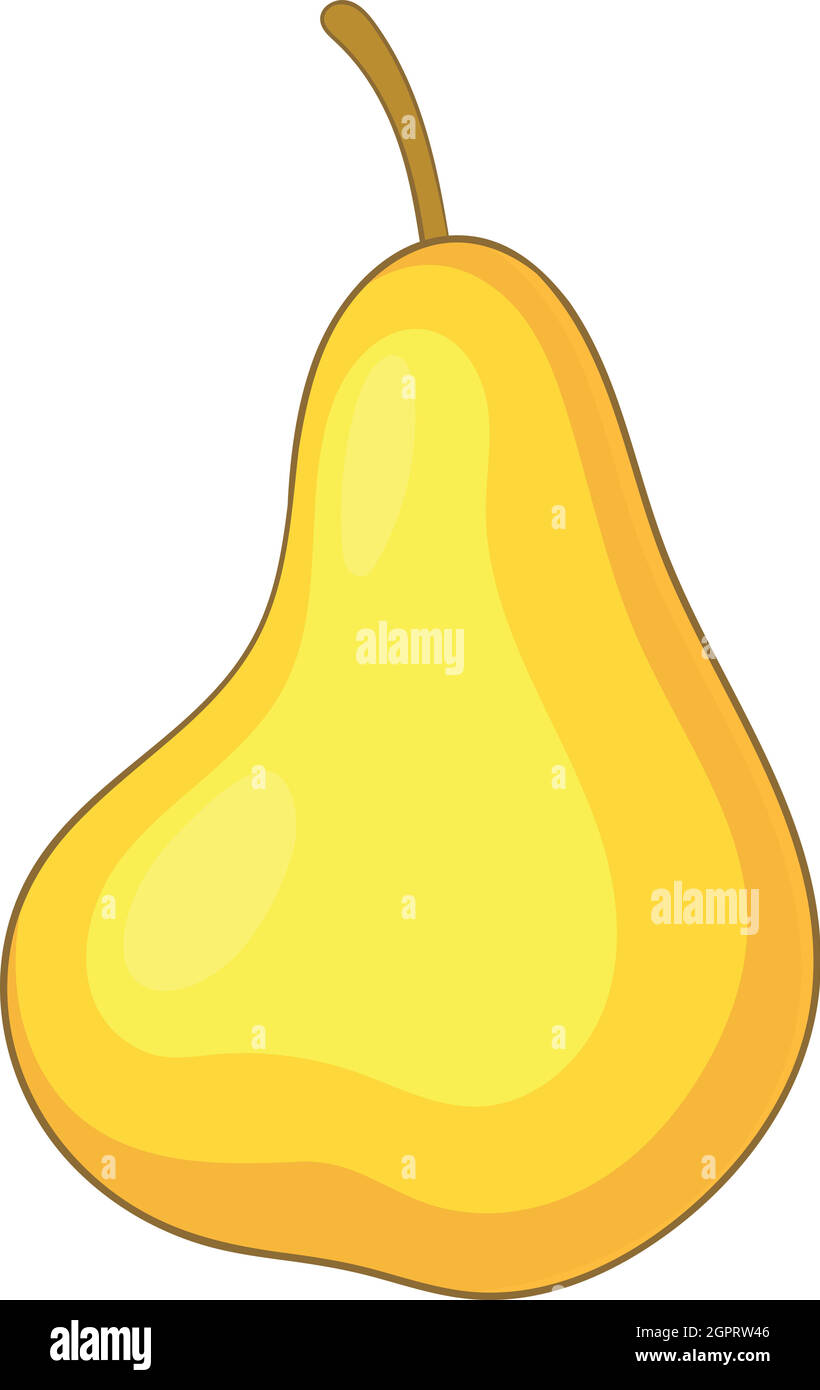 Pear icon, cartoon style Stock Vector