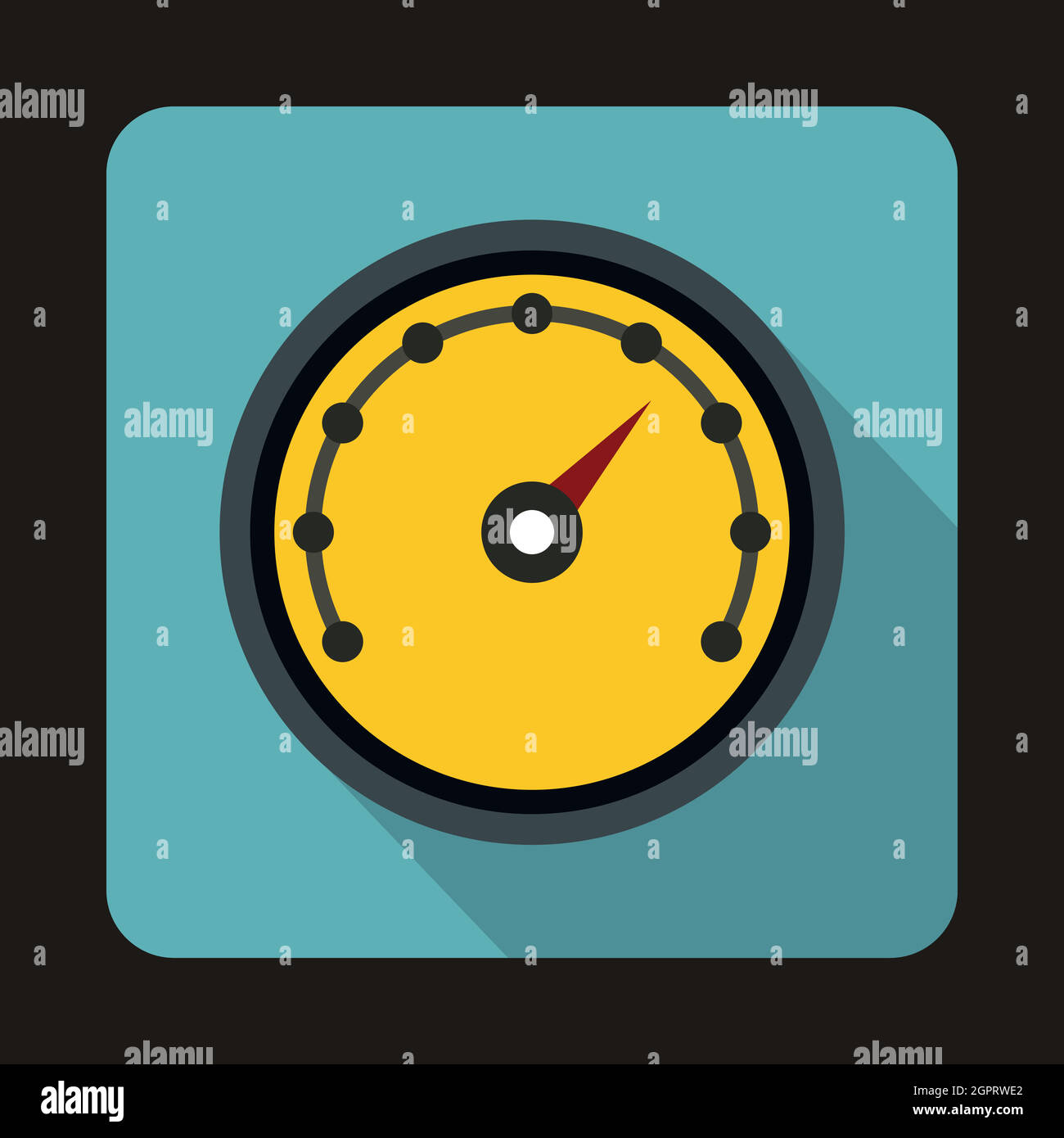 Speedometer with dot notation icon, flat style Stock Vector Image & Art ...