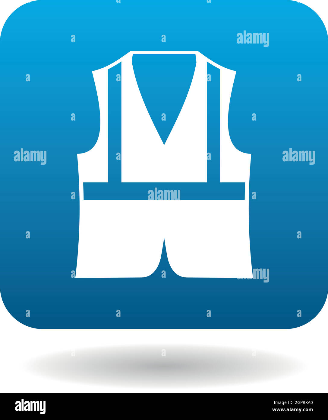 Safety vest icon in simple style Stock Vector
