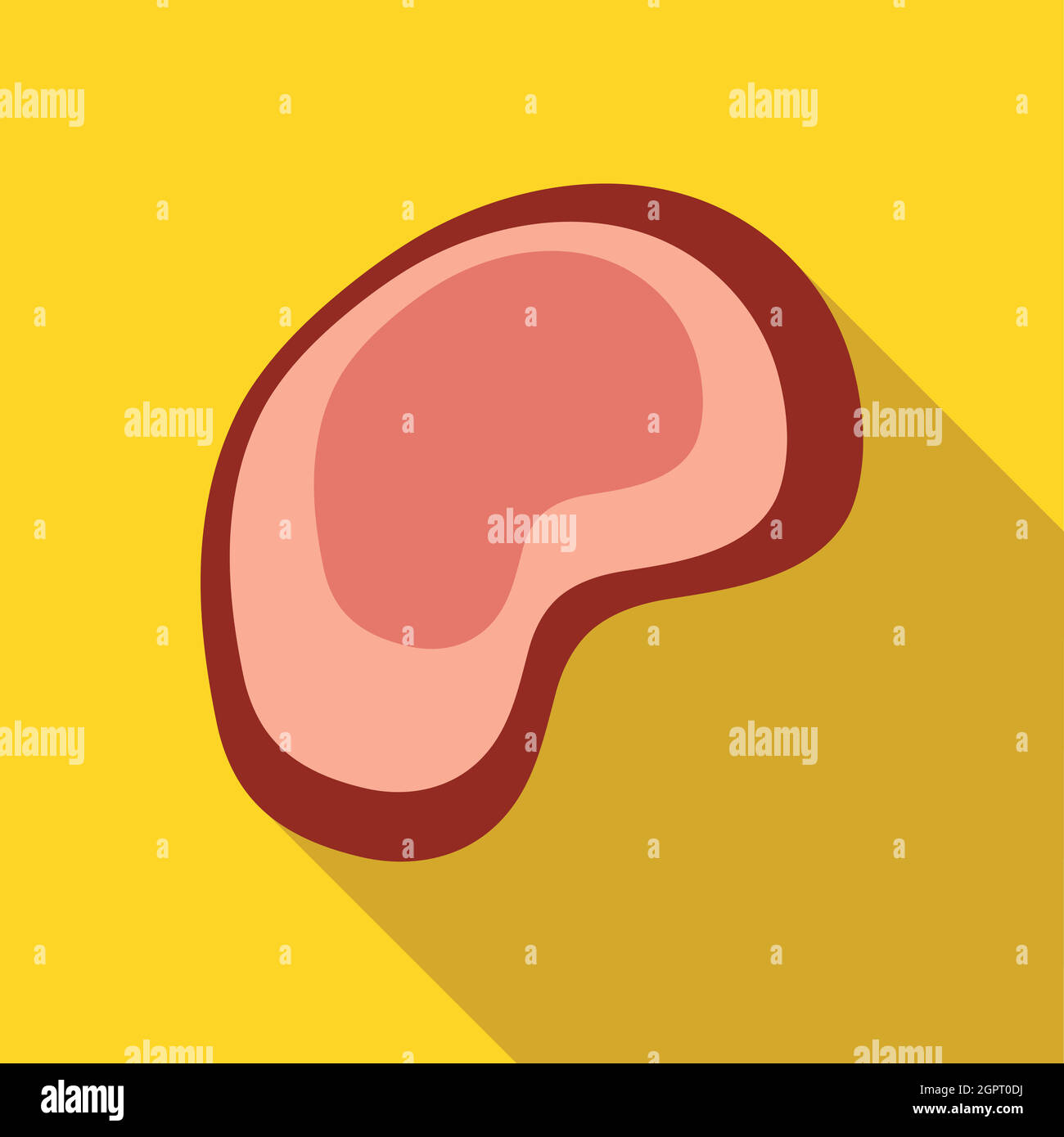 Piece of meat icon, flat style Stock Vector Image & Art - Alamy