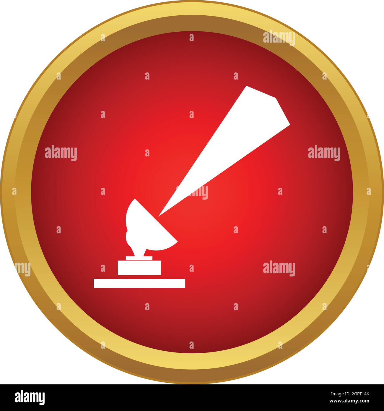 Radar dish icon in simple style Stock Vector