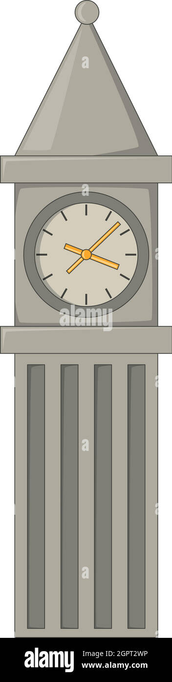 Big Ben in London icon, cartoon style Stock Vector