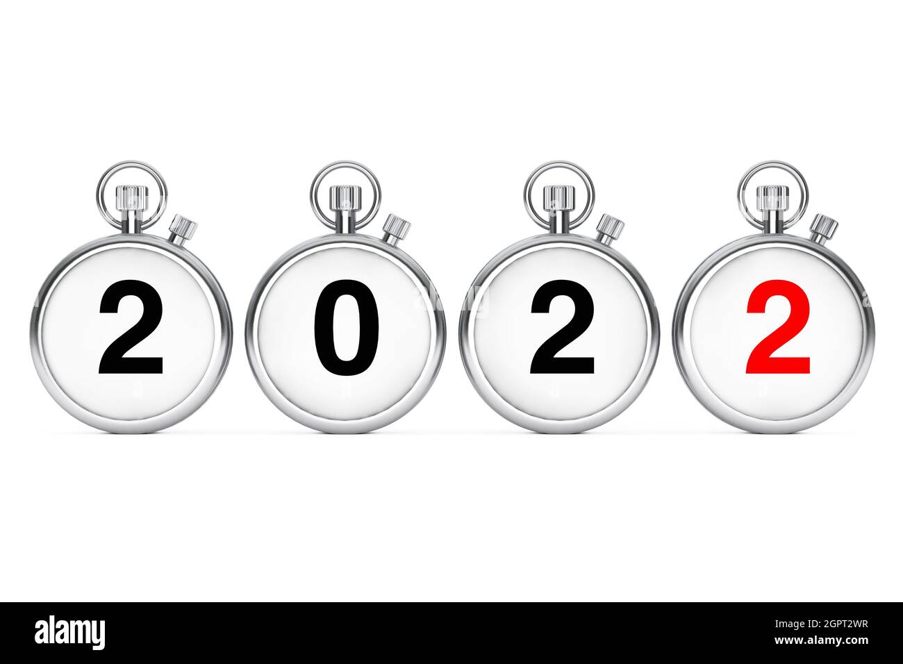 Black And White Christmas New Year Signs 2022 New Year And Merry Christmas Concept. Stopwatches With 2022 New Year Sign  On A White Background. 3D Rendering Stock Photo - Alamy