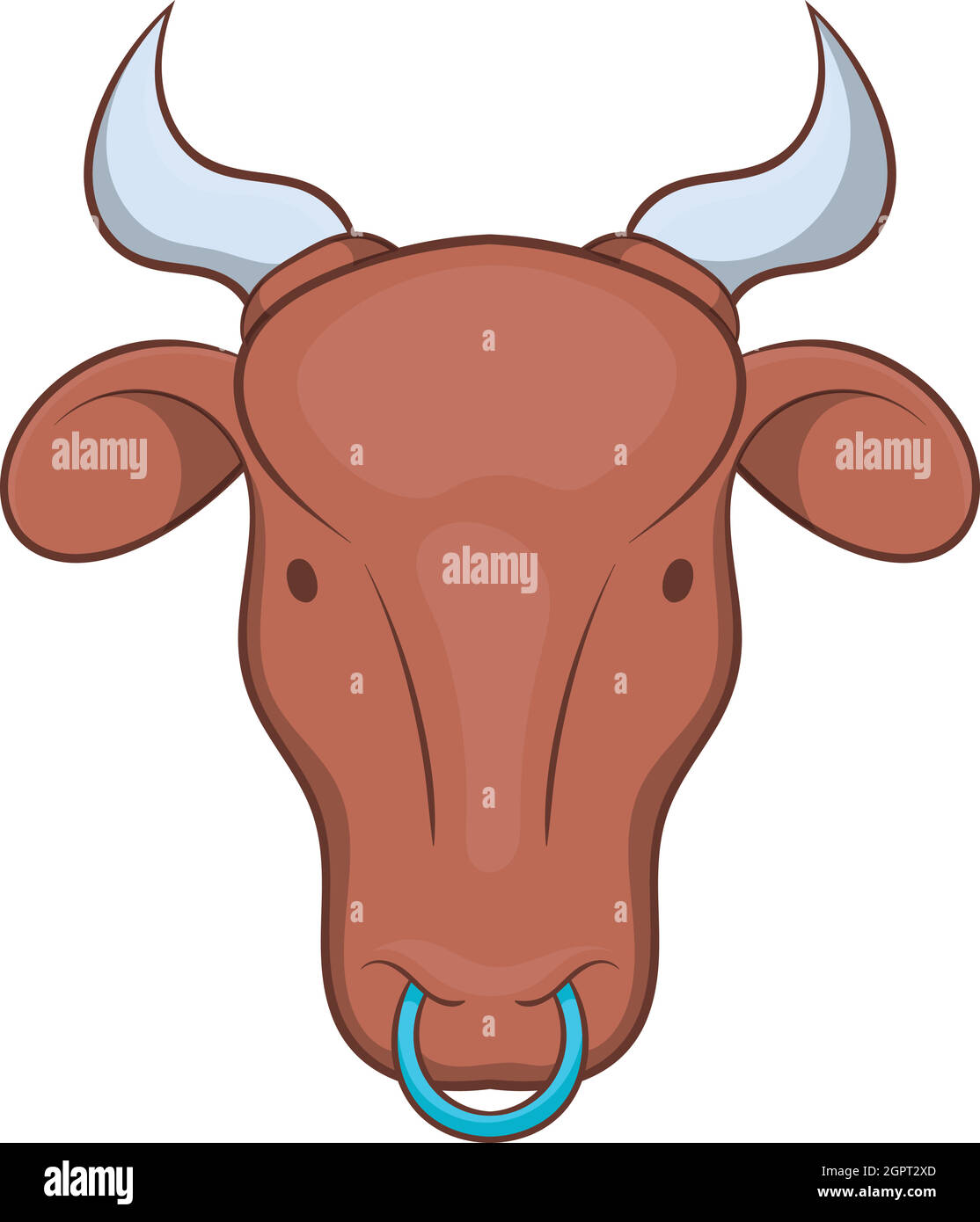 Indian cow icon in cartoon style Stock Vector