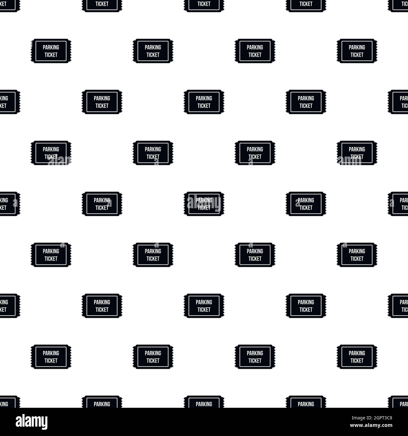 Parking ticket pattern, simple style Stock Vector