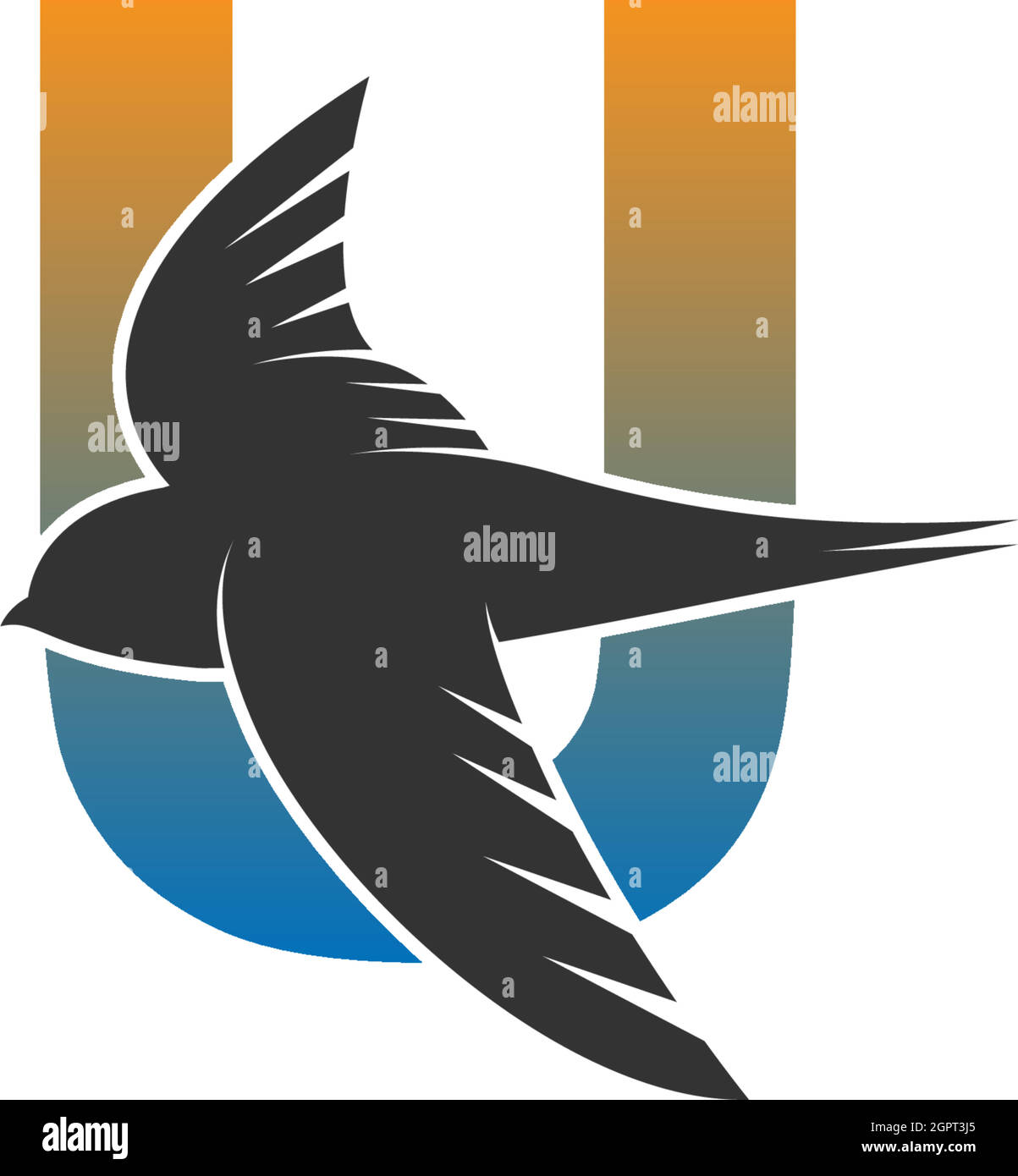U letter bird logo Stock Vector Images Alamy