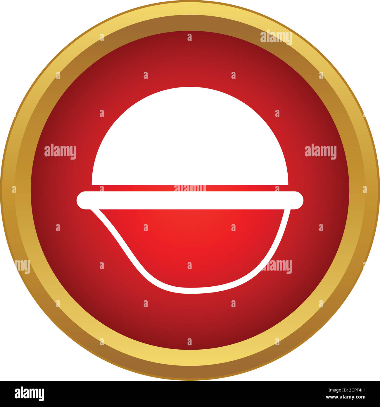 Army helmet icon in simple style Stock Vector