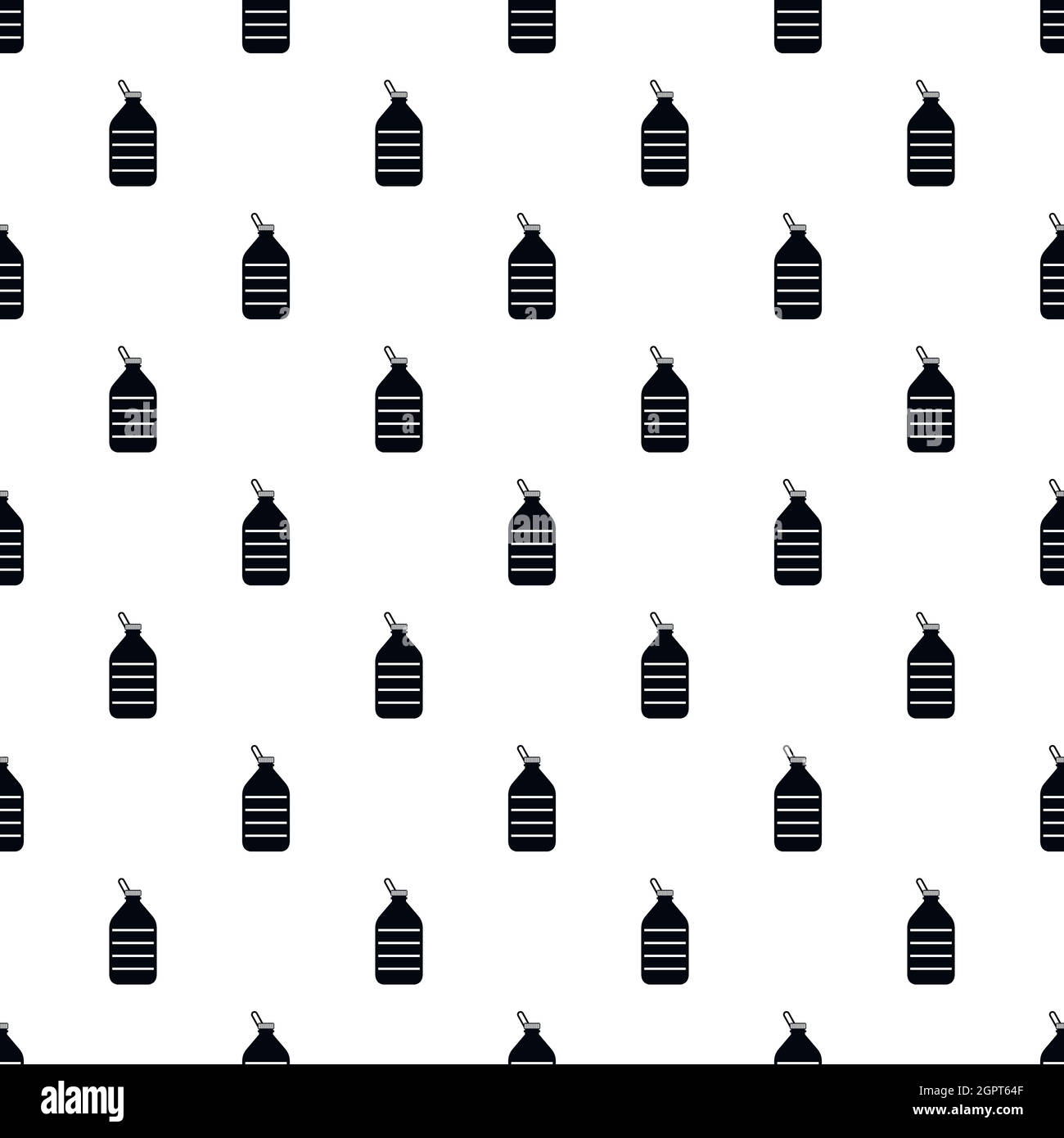 Big plastic bottle pattern, simple style Stock Vector
