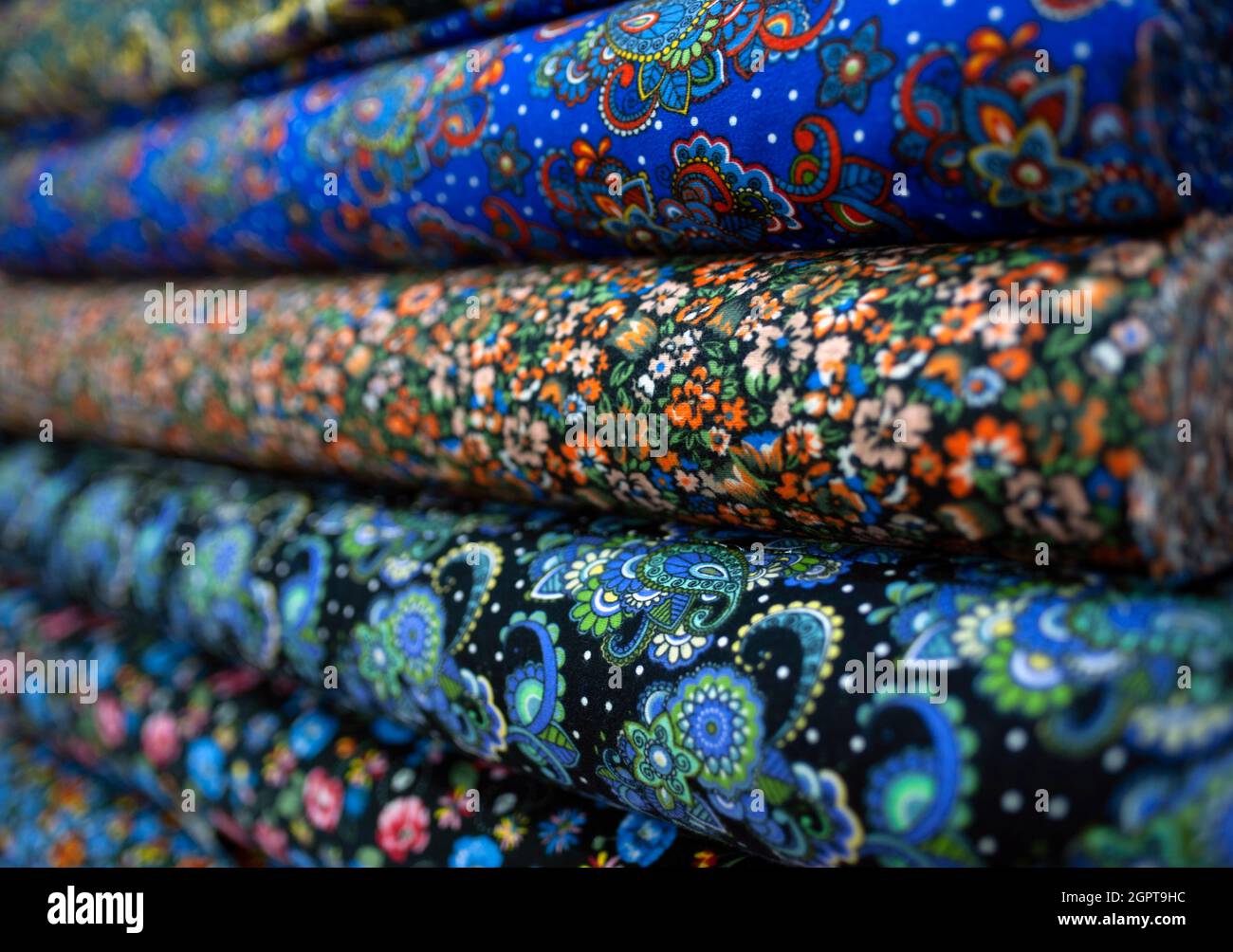 Colored fabrics, colored cloths Stock Photo - Alamy
