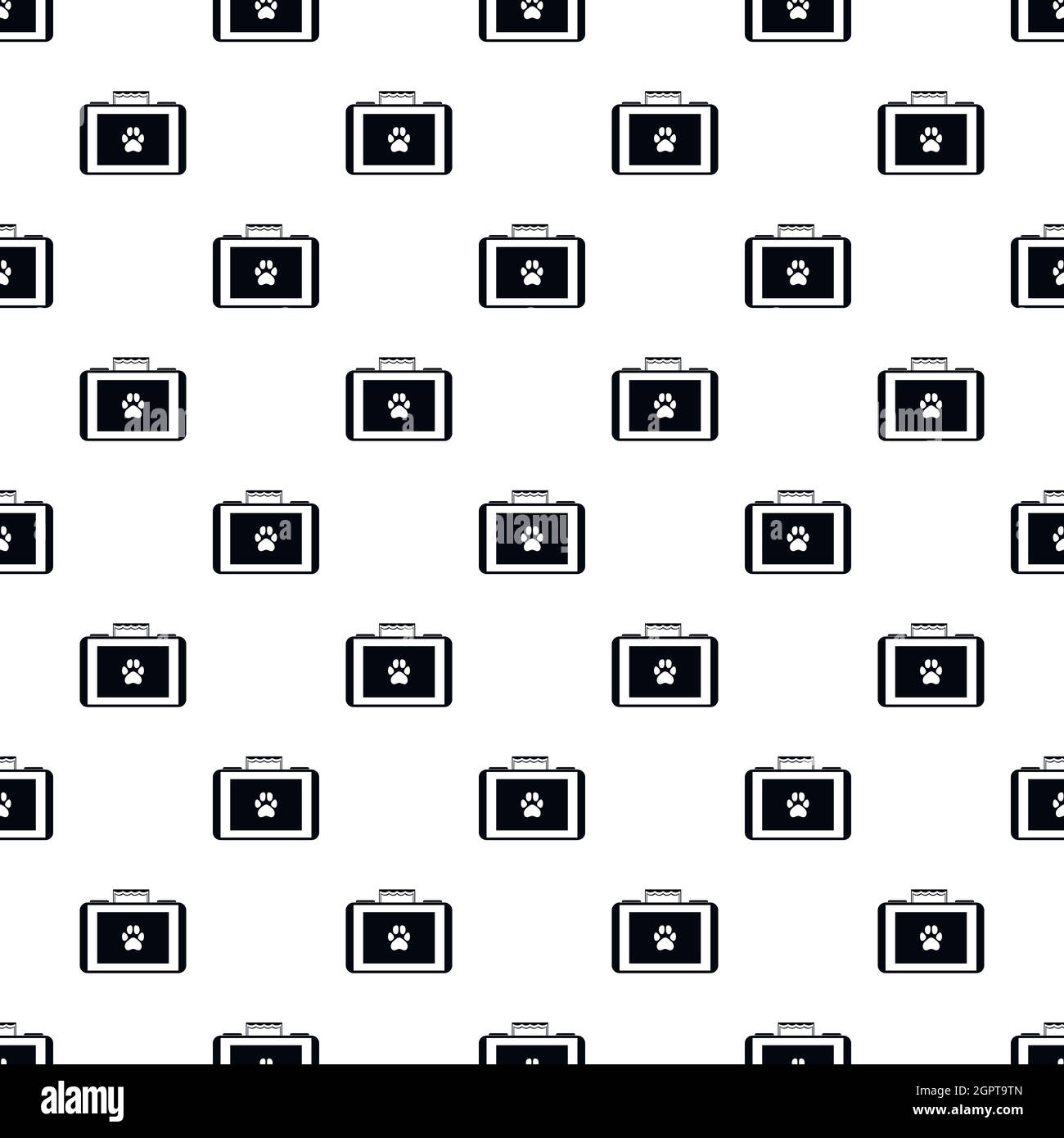 Suitcase for animals pattern, simple style Stock Vector