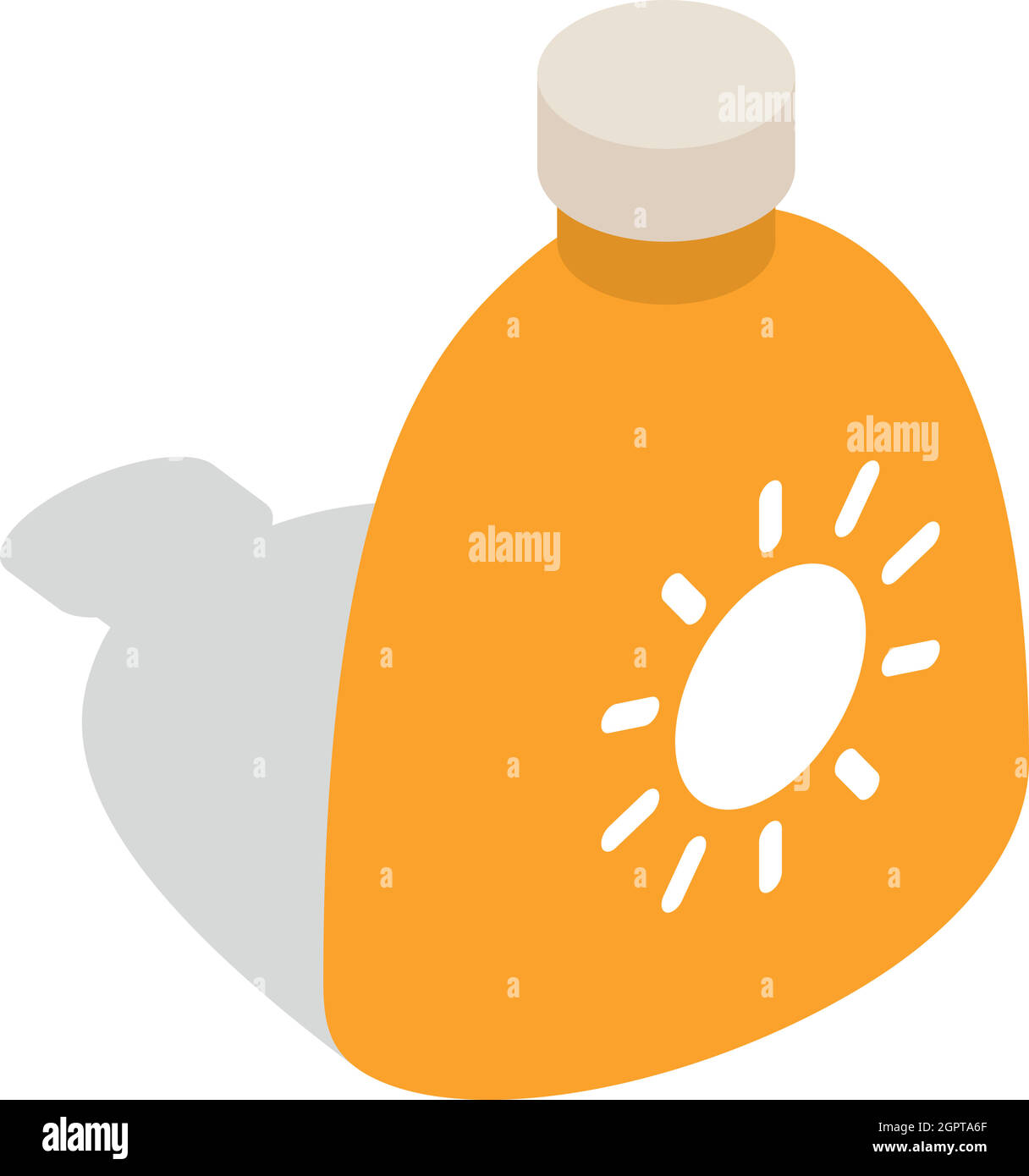 Cream sun protection icon, isometric 3d style Stock Vector