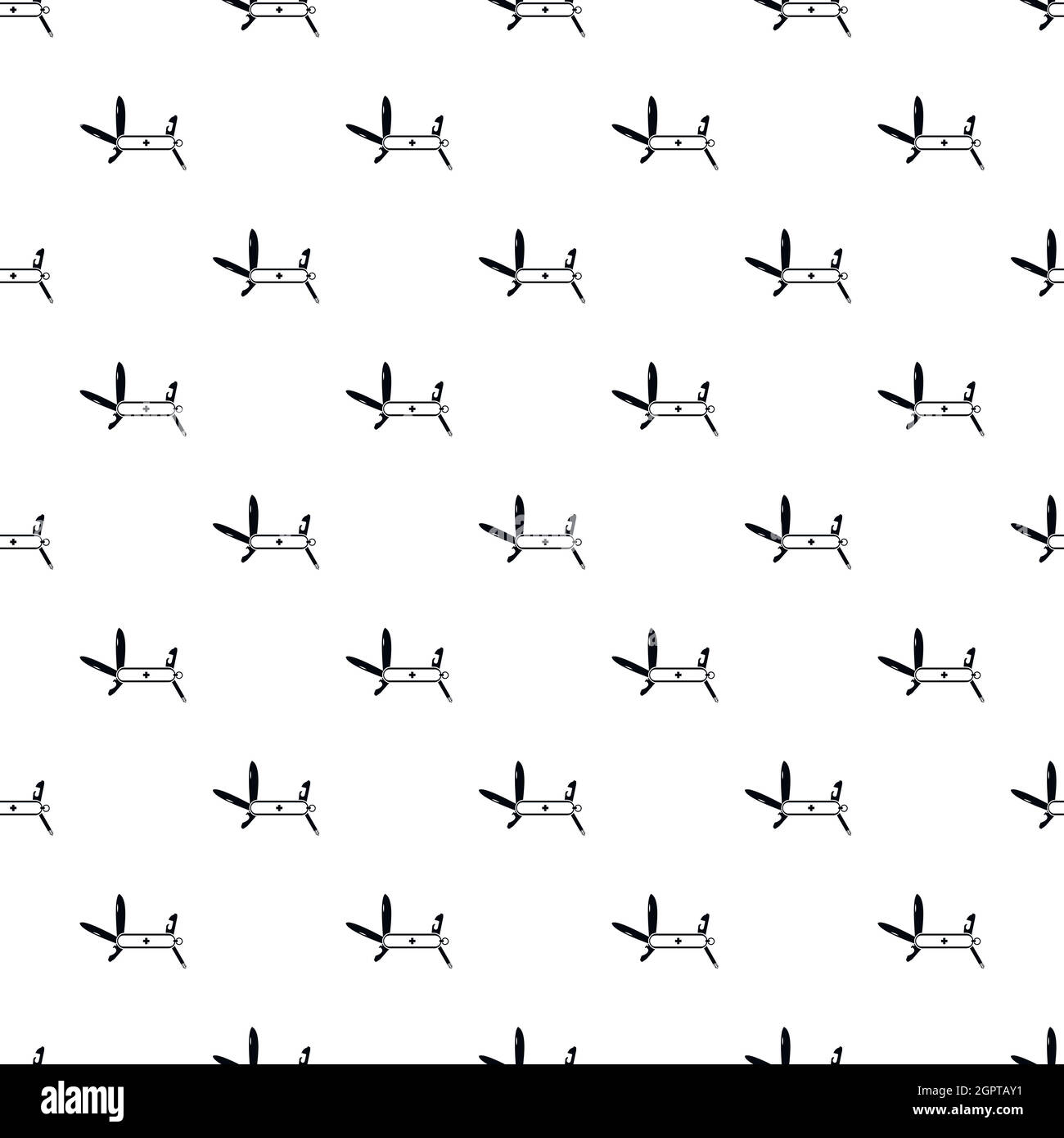 Multifunctional pocket knife pattern, simple style Stock Vector
