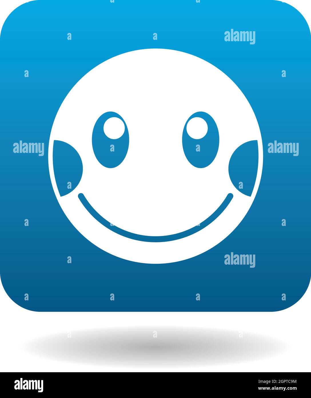 Confused emoticon icon, simple style Stock Vector