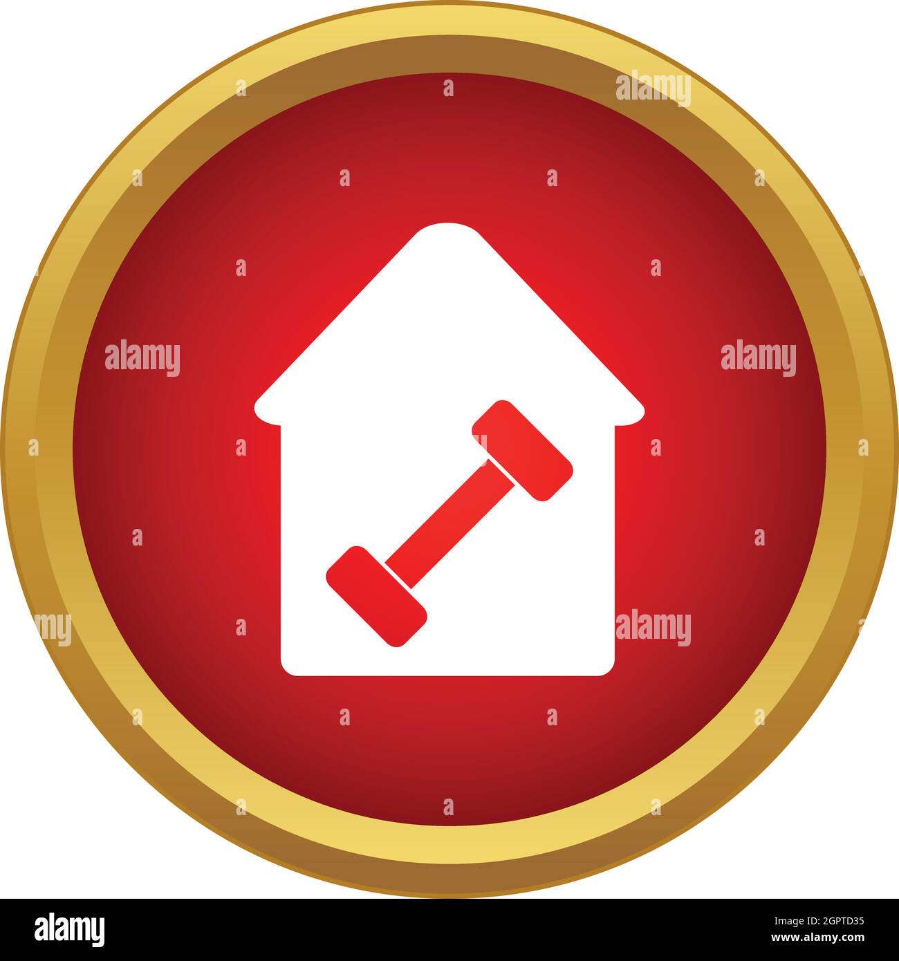 Dumbbell in a house icon, simple style Stock Vector Image & Art - Alamy