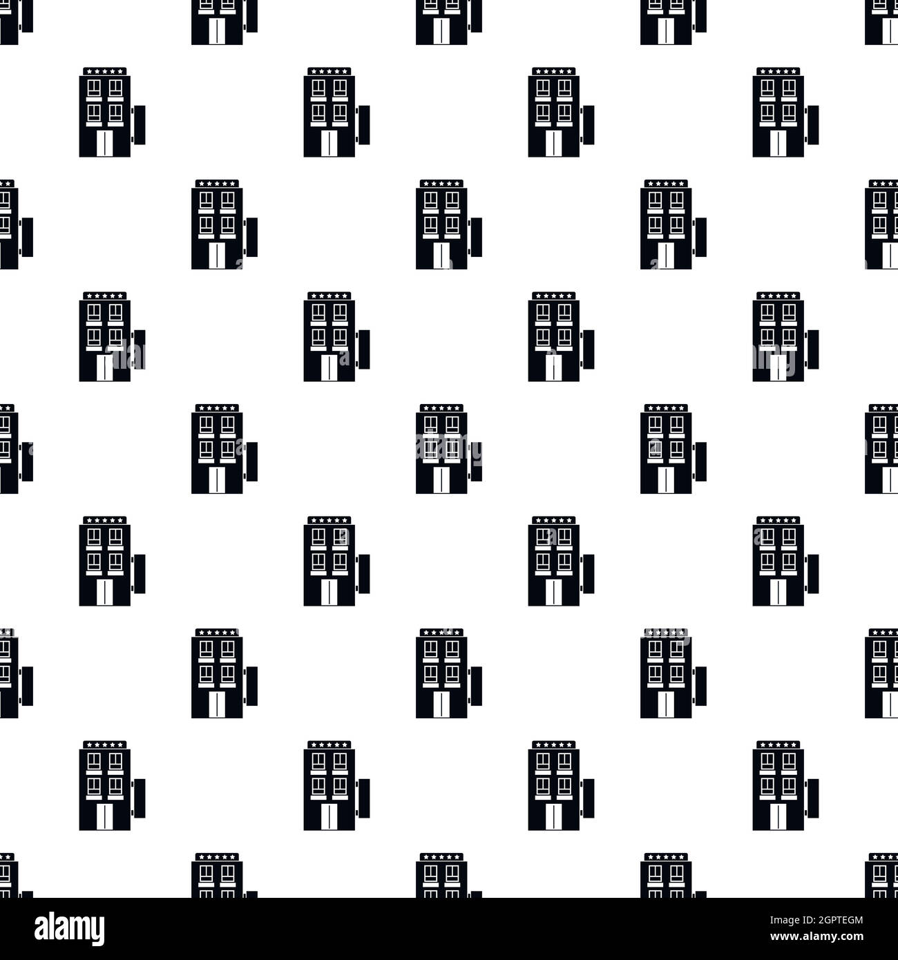 Hotel five stars pattern, simple style Stock Vector