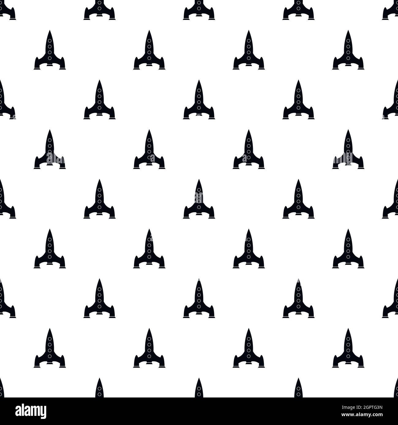 Rocket with four portholes pattern, simple style Stock Vector Image ...