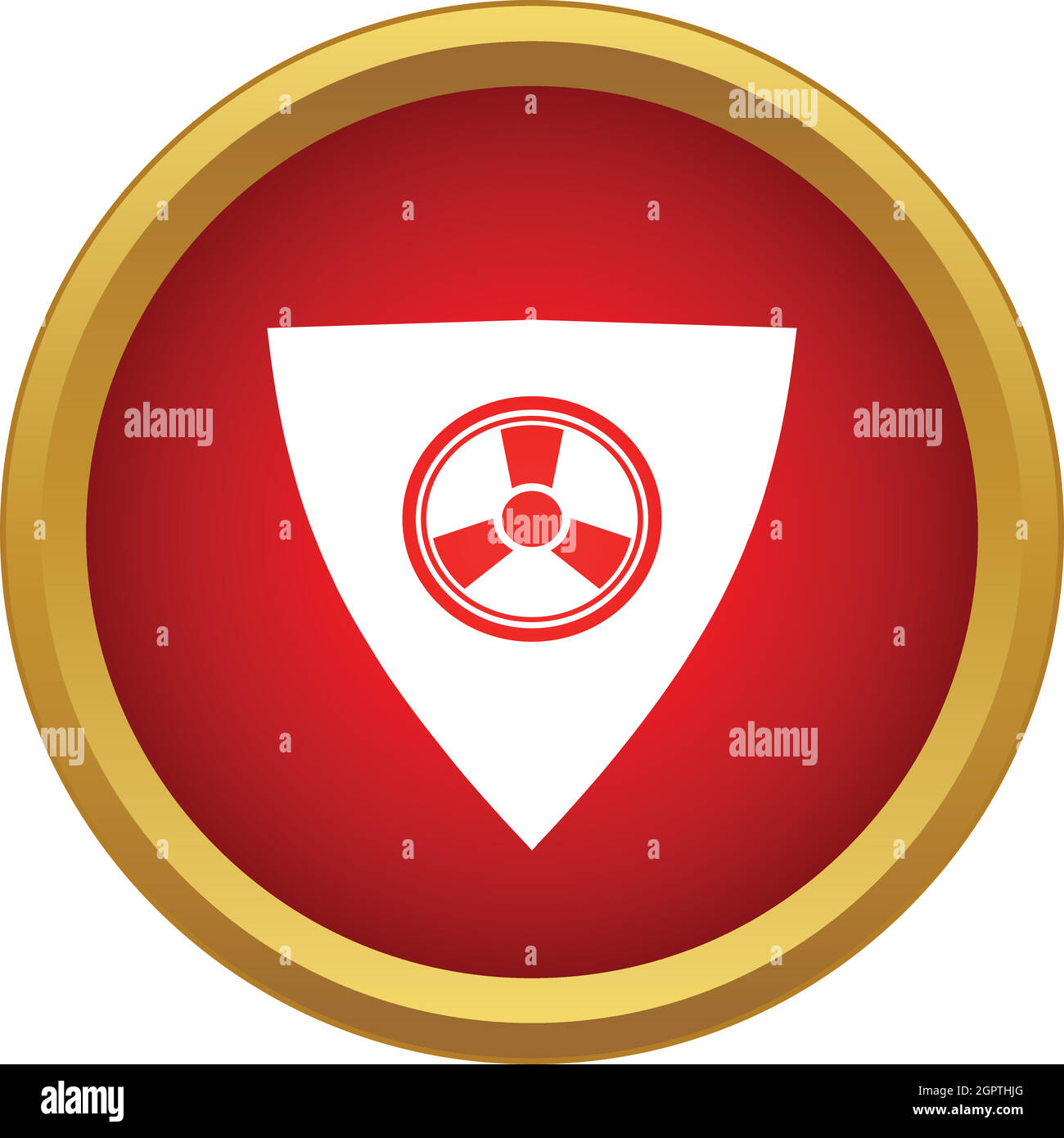 Radiation shield icon in simple style Stock Vector